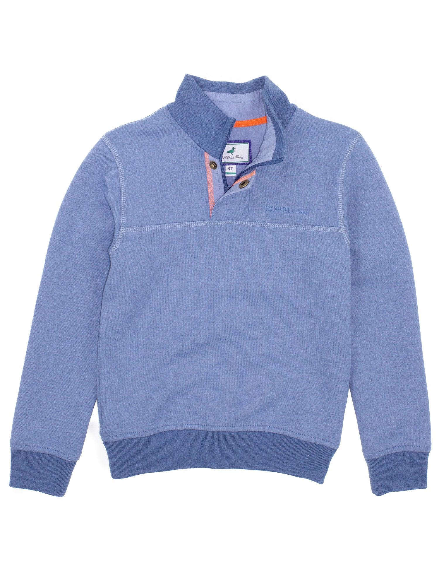 Properly Tied Kennedy Pullover, Stone Blue - shopnurseryrhymes