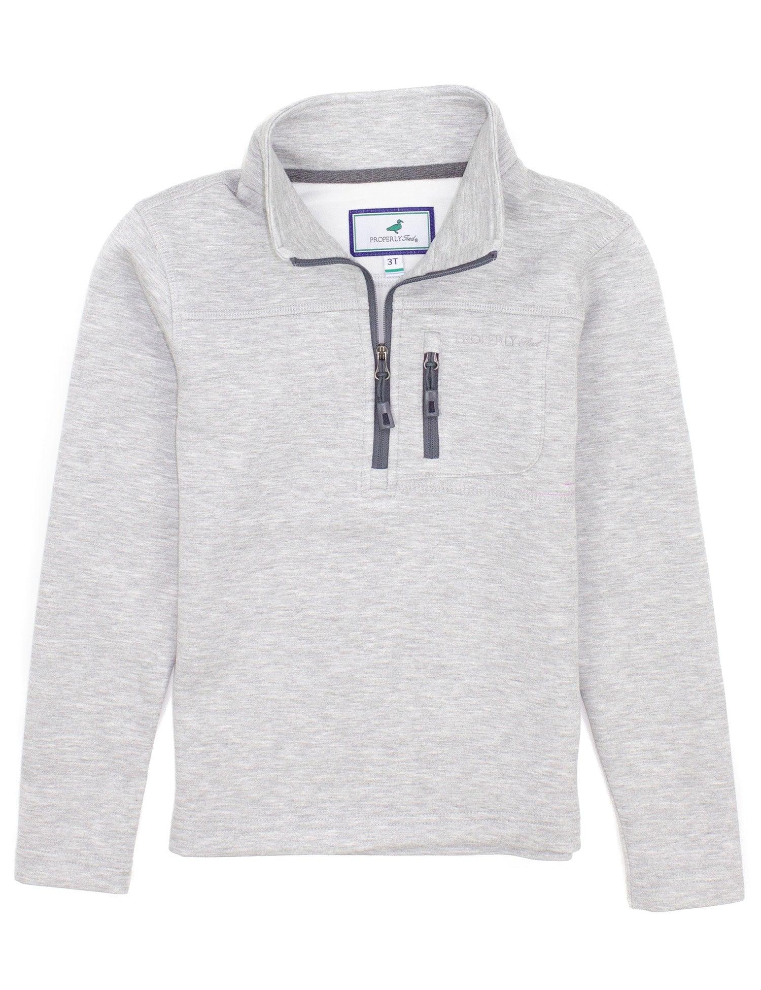 Properly Tied Artic Pullover, Light Heather Grey - shopnurseryrhymes