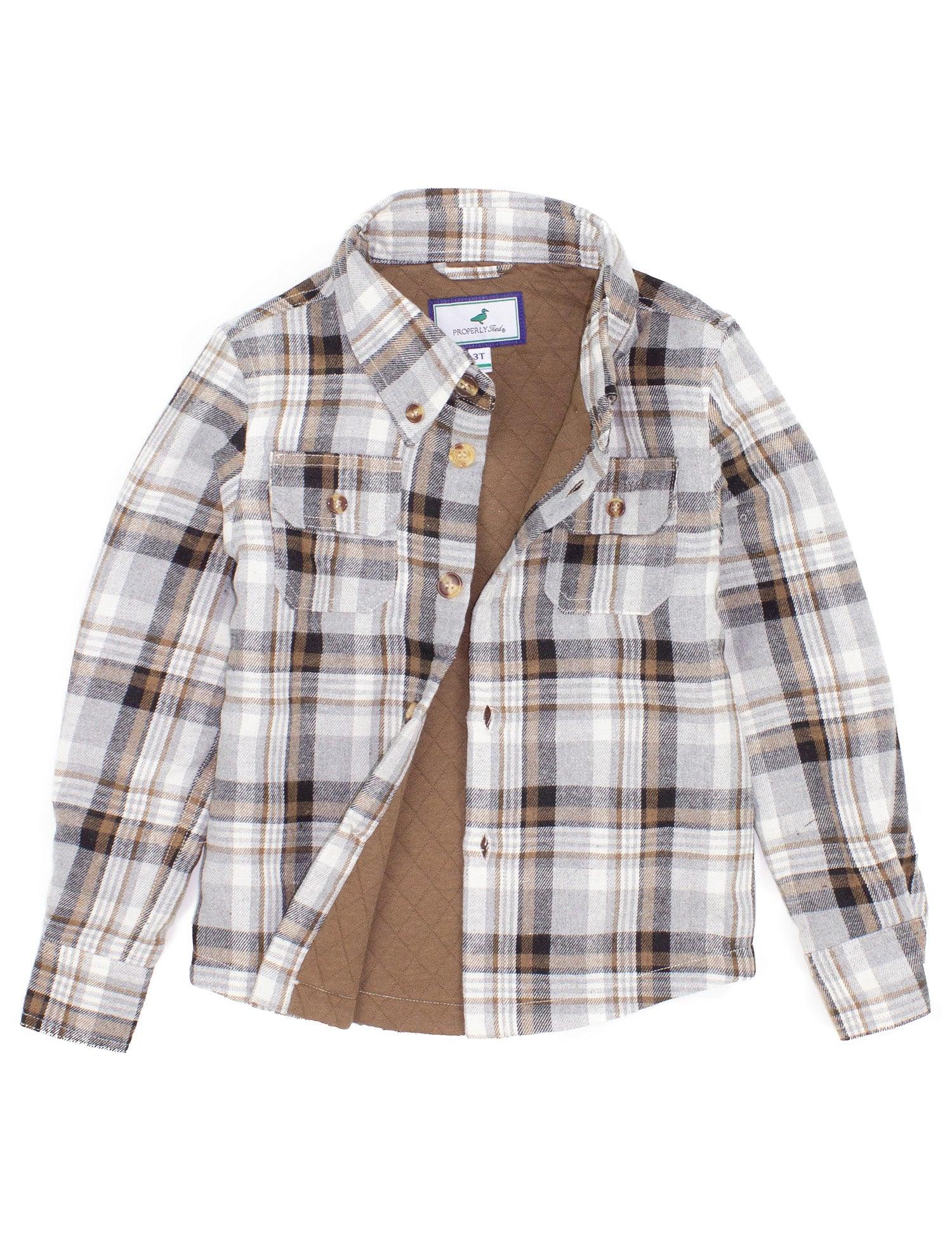 Properly Tied Cypress Shirt Jacket, Barnwood - shopnurseryrhymes