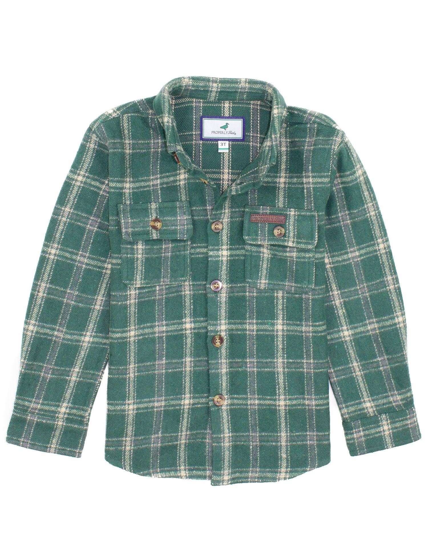 Properly Tied Ranch Flannel, Pine - shopnurseryrhymes