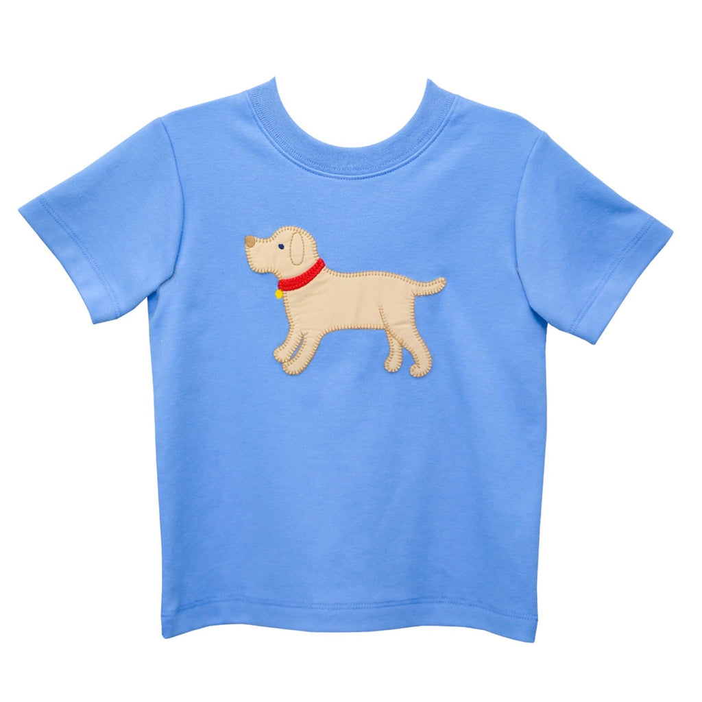 Zuccini Labrador Harry's Play Tee, Periwinkle Knit
