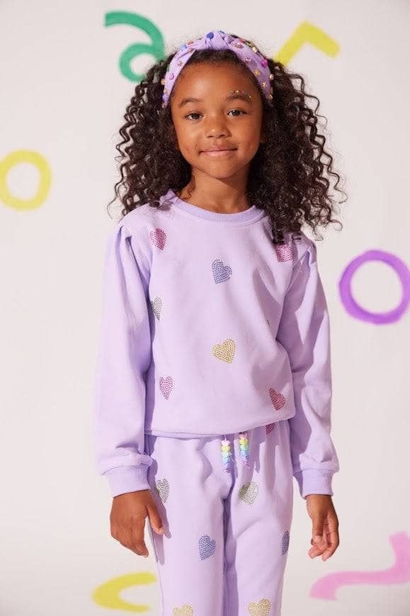 Lola & The Boys Lavender Crystal Hearts Set