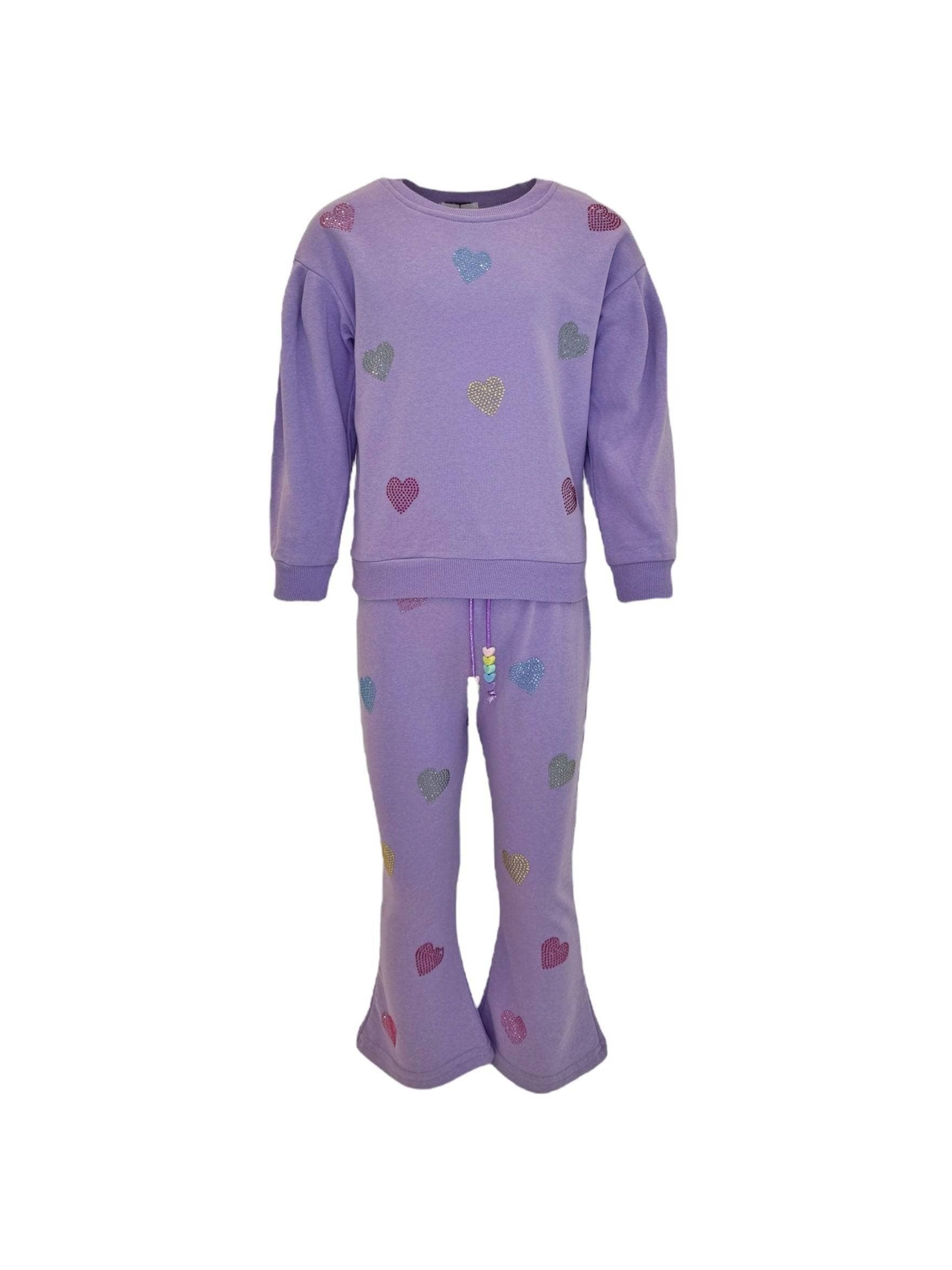 Lola & The Boys Lavender Crystal Hearts Set