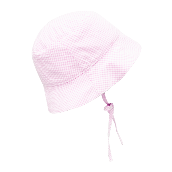 Zuccini Barrett's Bucket Hat, Pink Mini Seersucker