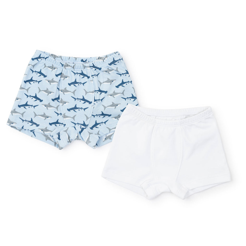 Lila & Hayes Underwear Set, Swimming Sharks/White