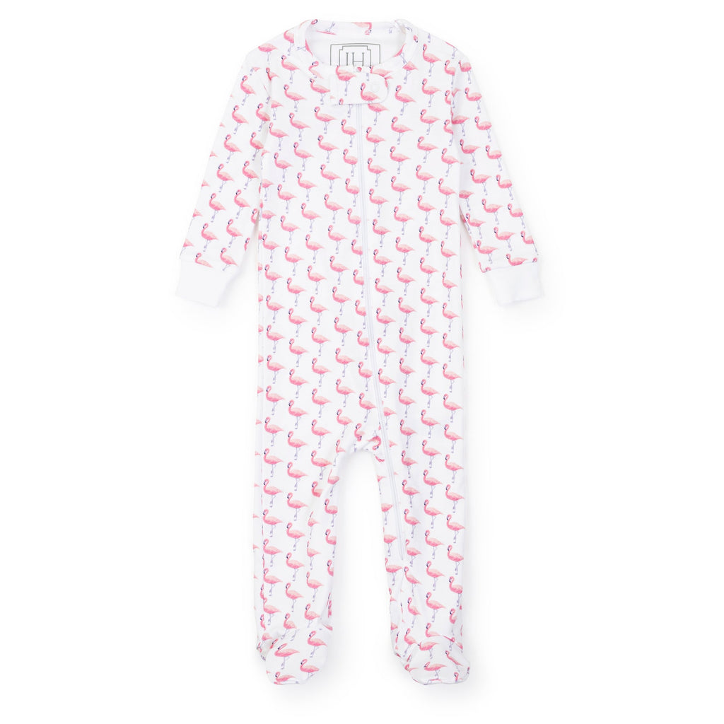 Lila & Hayes Parker Zipper Pajama, Fabulous Flamingos