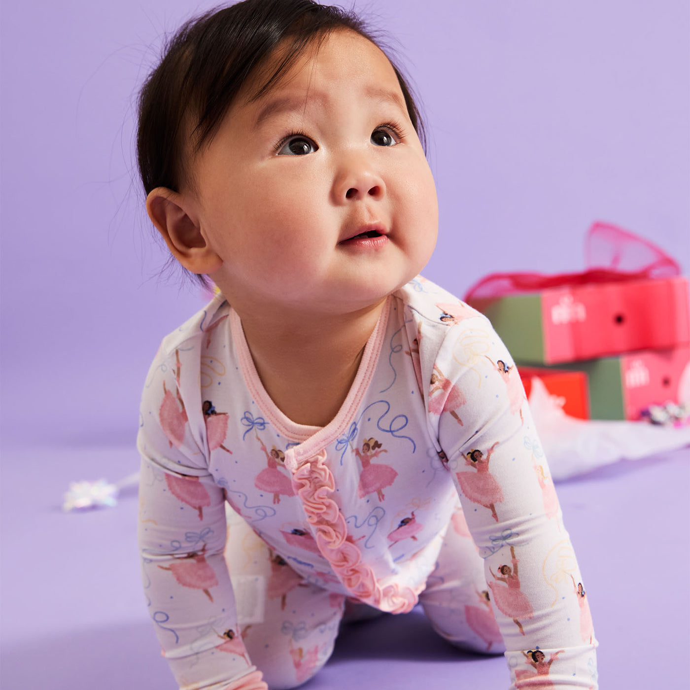 Magnetic Me Pretty Plies Modal Footie with Ruffle