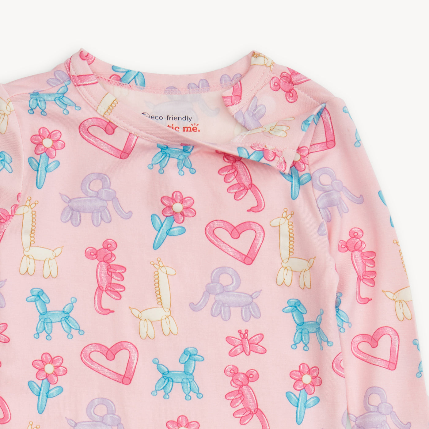 Magnetic Me Pink Party Animals Glow in the Dark Modal Pajama Set