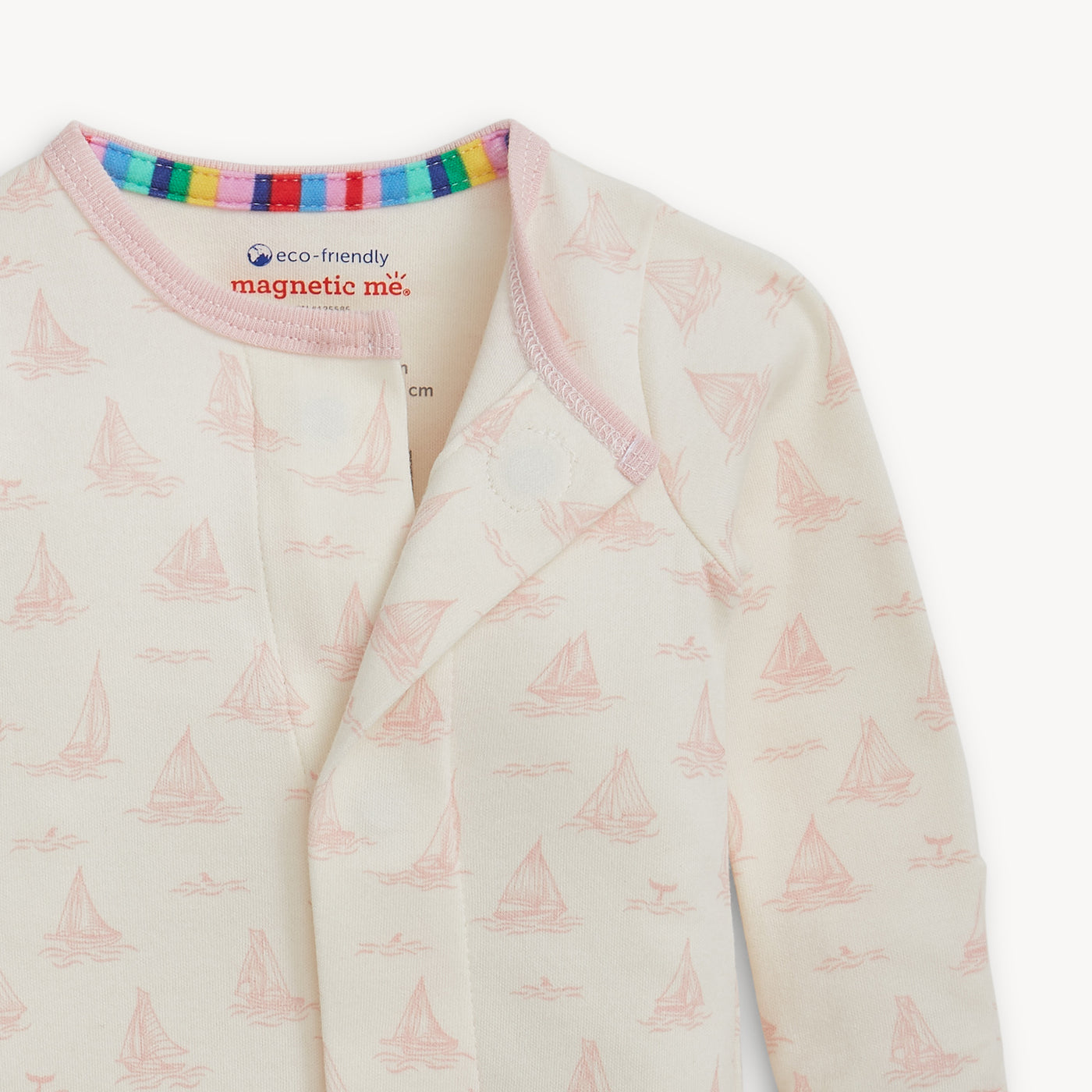 Magnetic Me Pink Tiny Tides Organic Cotton Footie