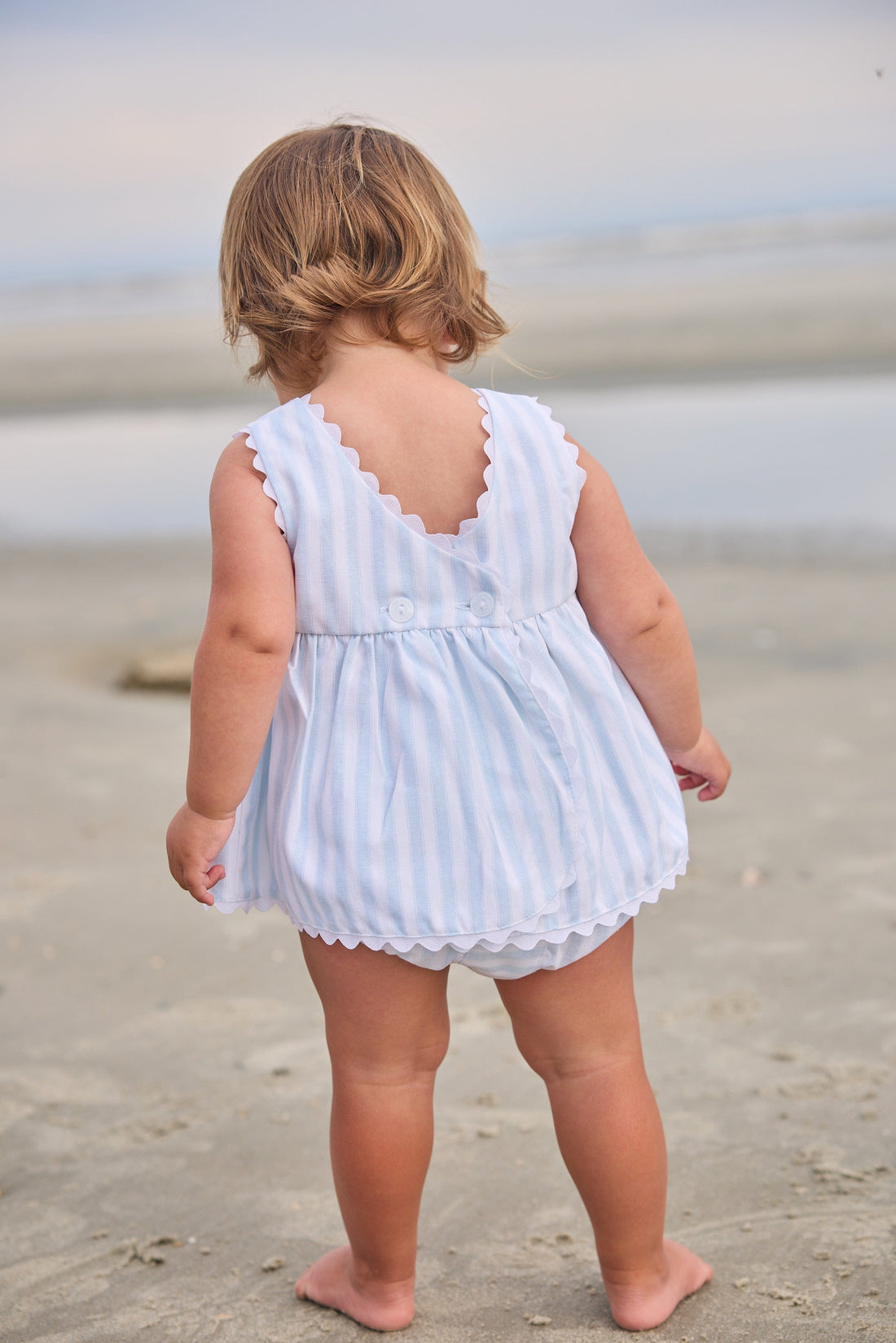 Little English Mary Dee Bloomer Set, Savannah Stripe