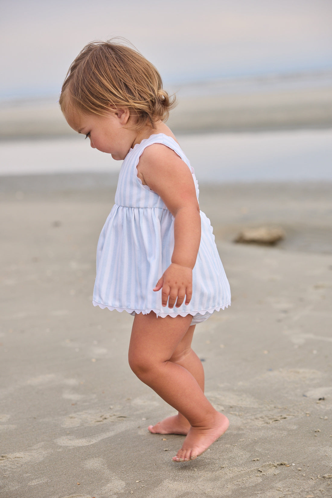 Little English Mary Dee Bloomer Set, Savannah Stripe