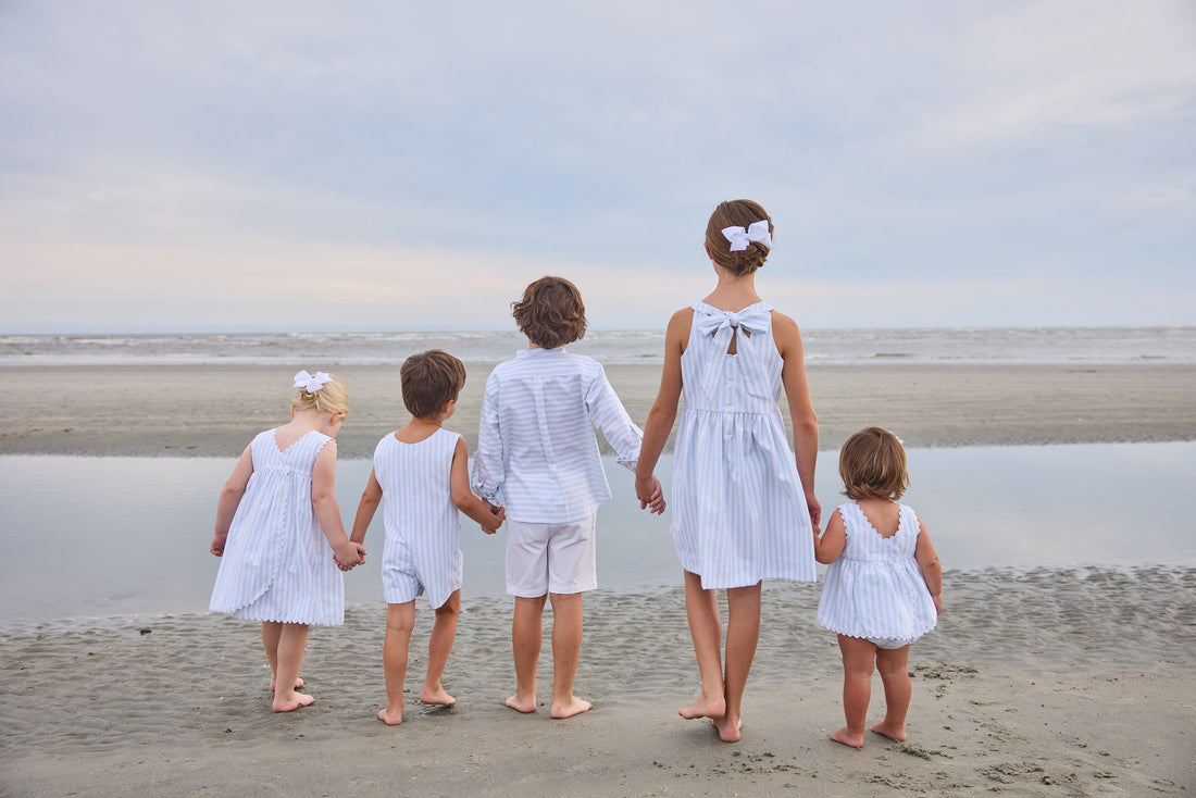 Little English Apron John John, Savannah Stripe