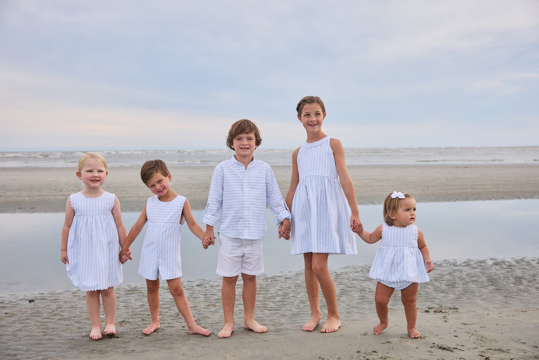 Little English Apron John John, Savannah Stripe