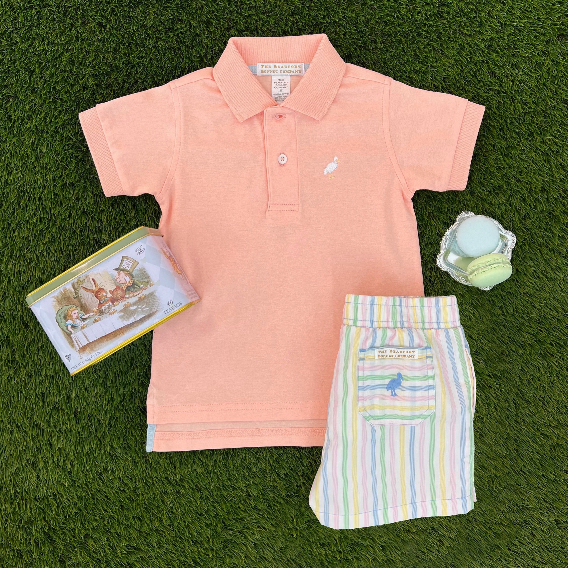 Beaufort Bonnet Prim & Proper Polo, Pompano Peach