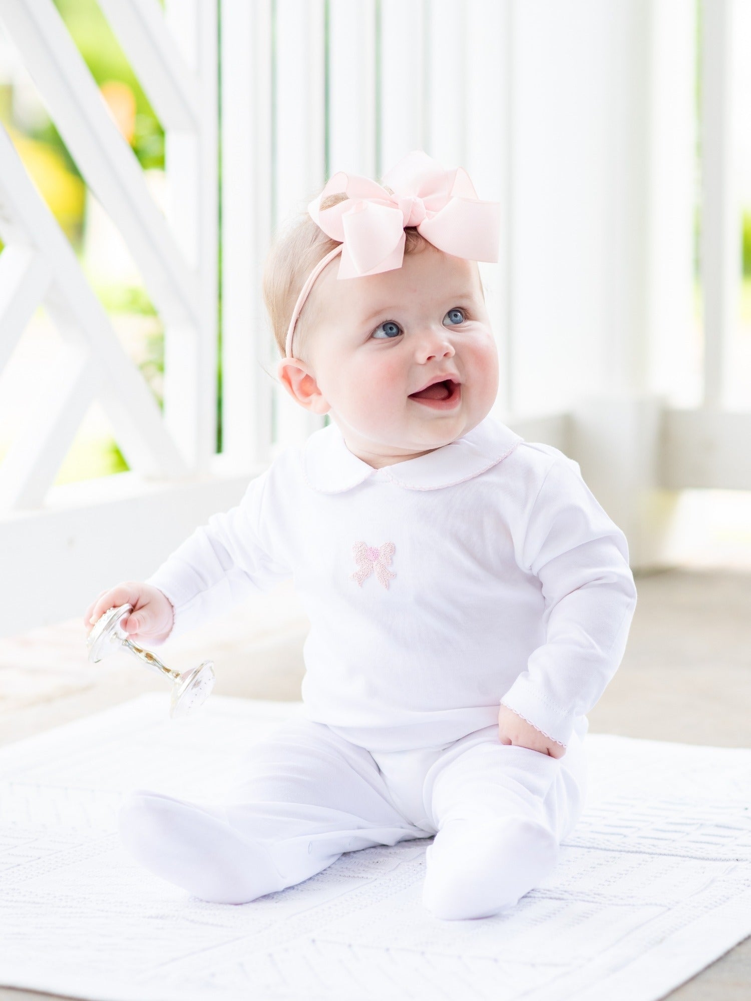 Milly Marie Classic Bow Pima Footie