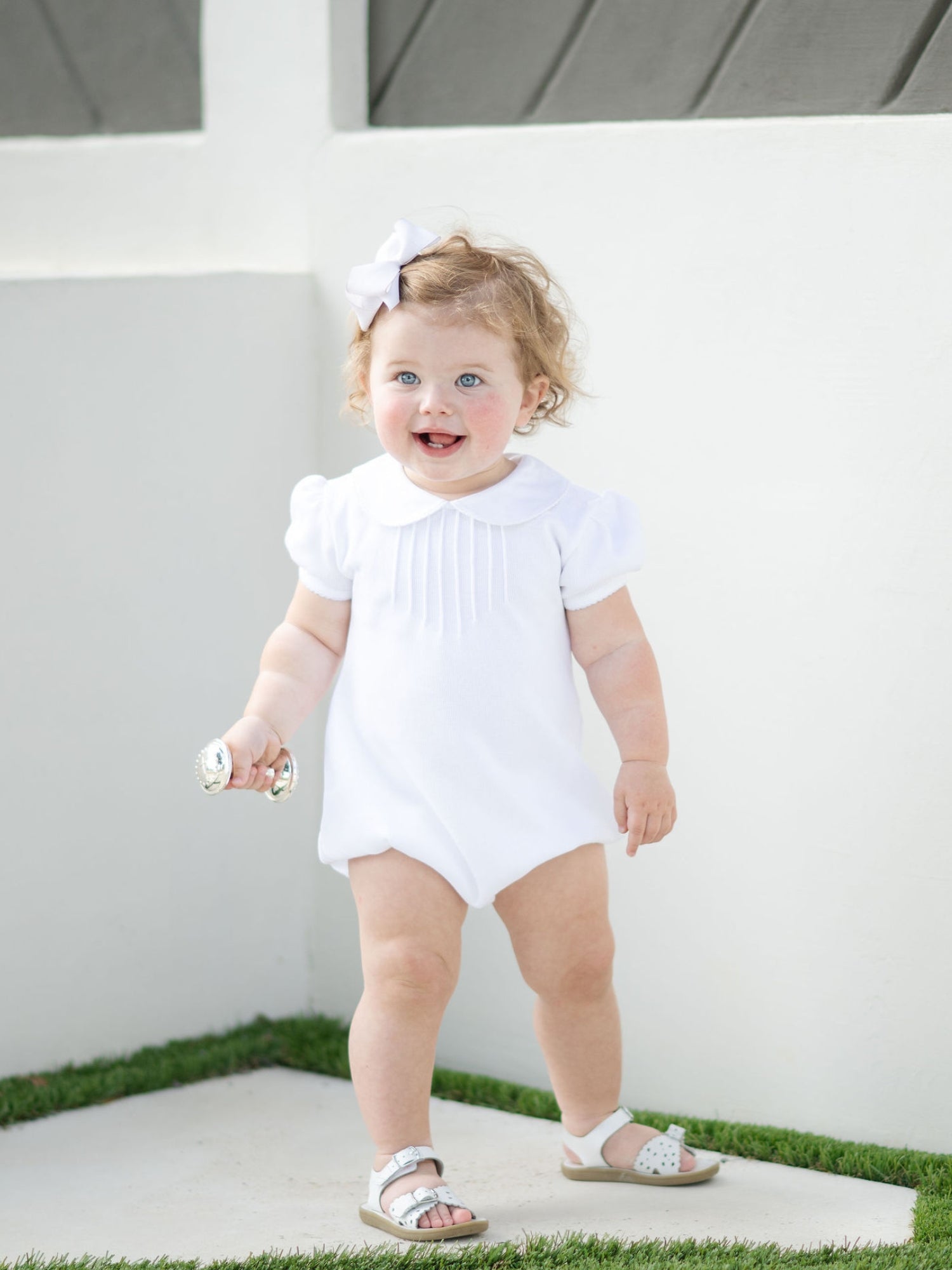 Milly Marie White Special Knit Bubble