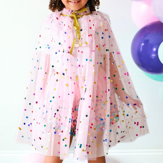 Sweet Wink Pink Confetti Cape