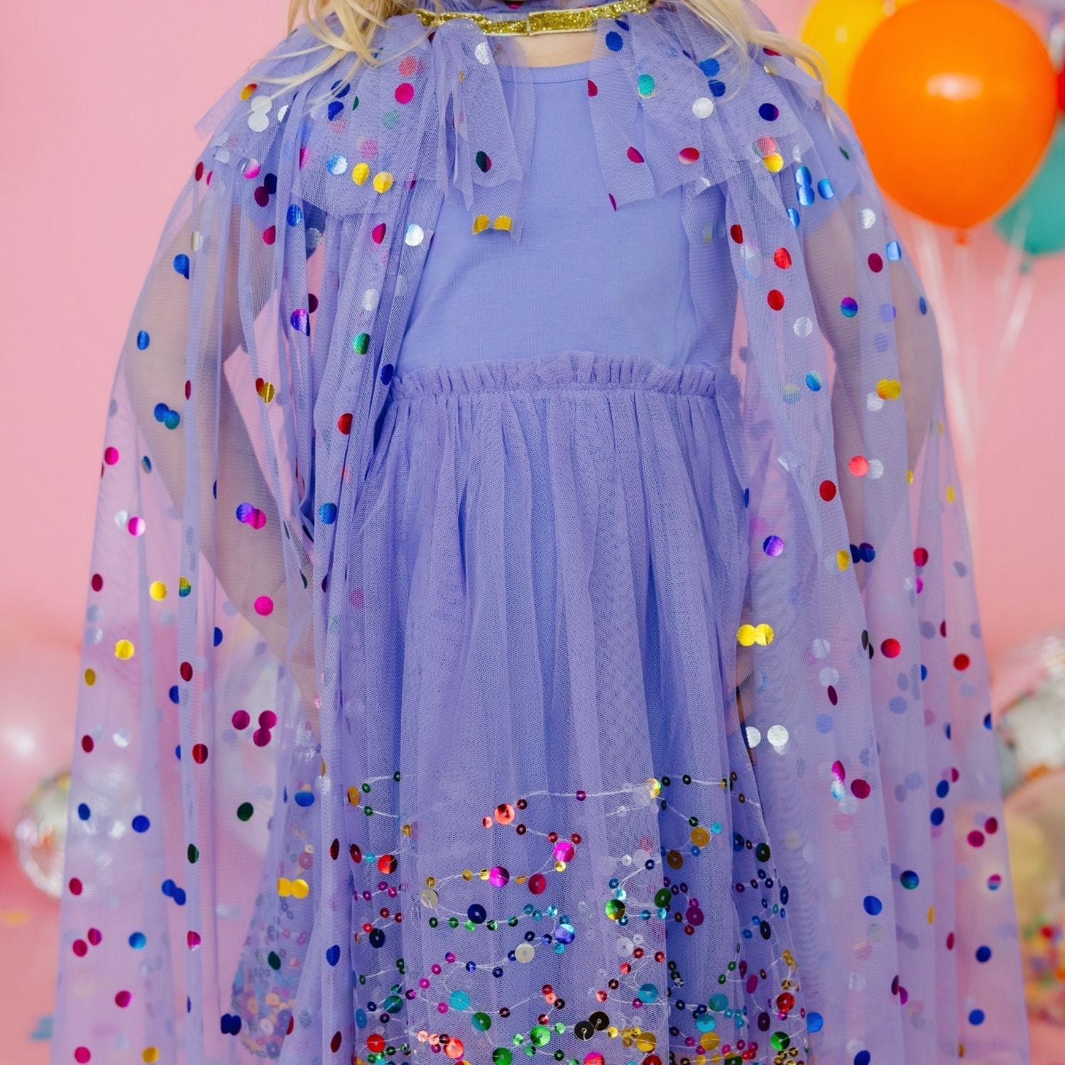 Sweet Wink Lavender Confetti Cape