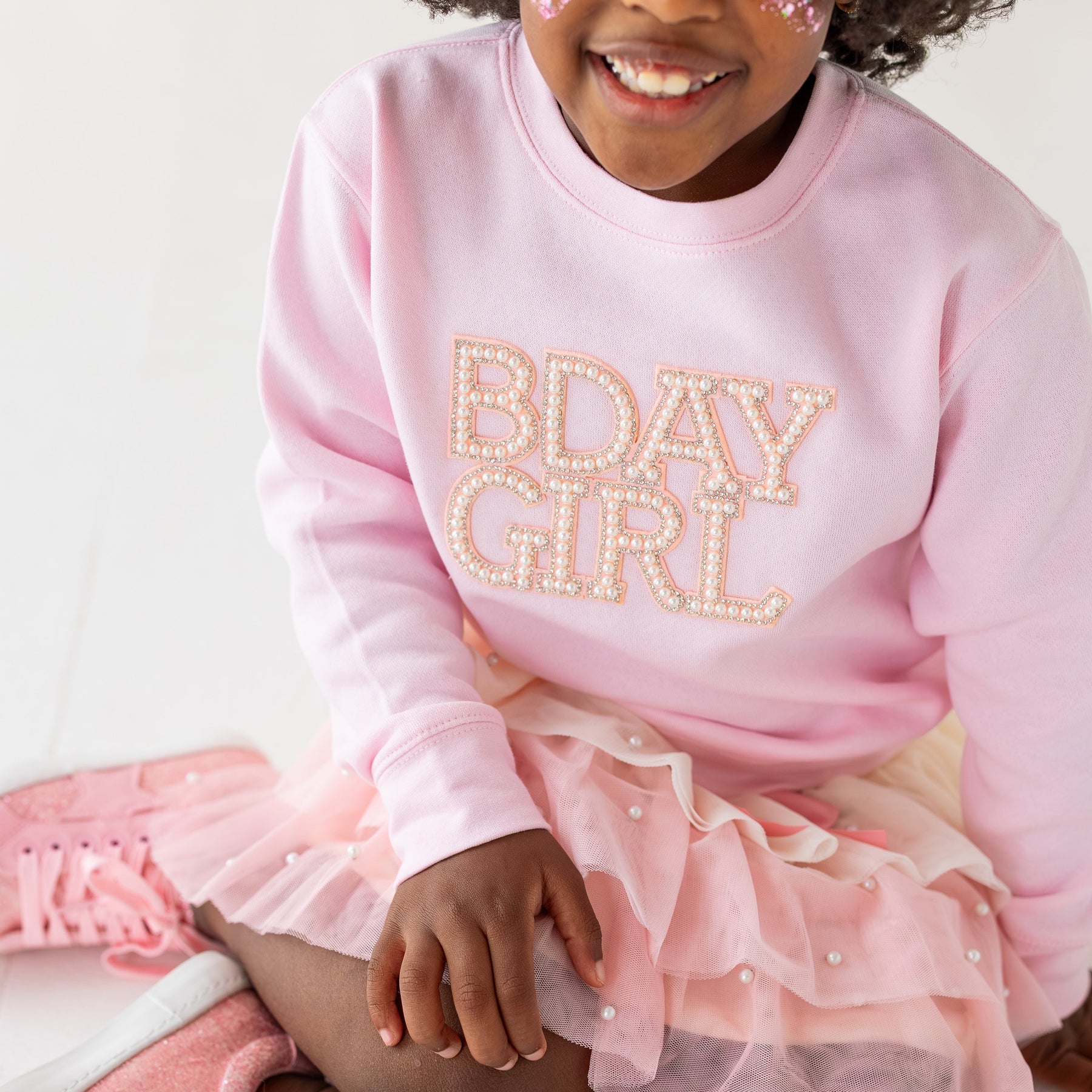 Sweet Wink Pearl BDay Girl Patch Sweatshirt
