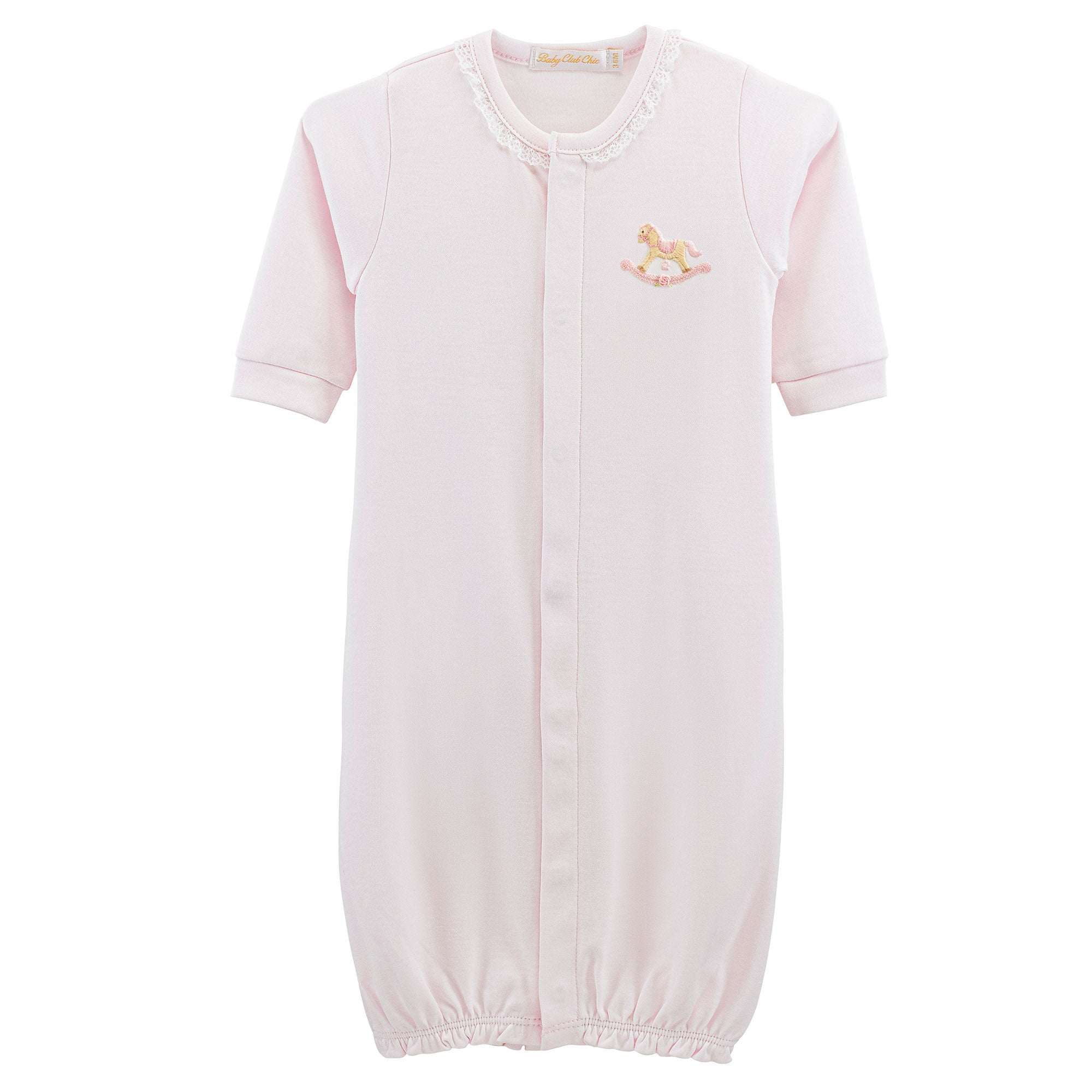 Baby Club Chic Cute Rocking Horse Pink Converter Gown