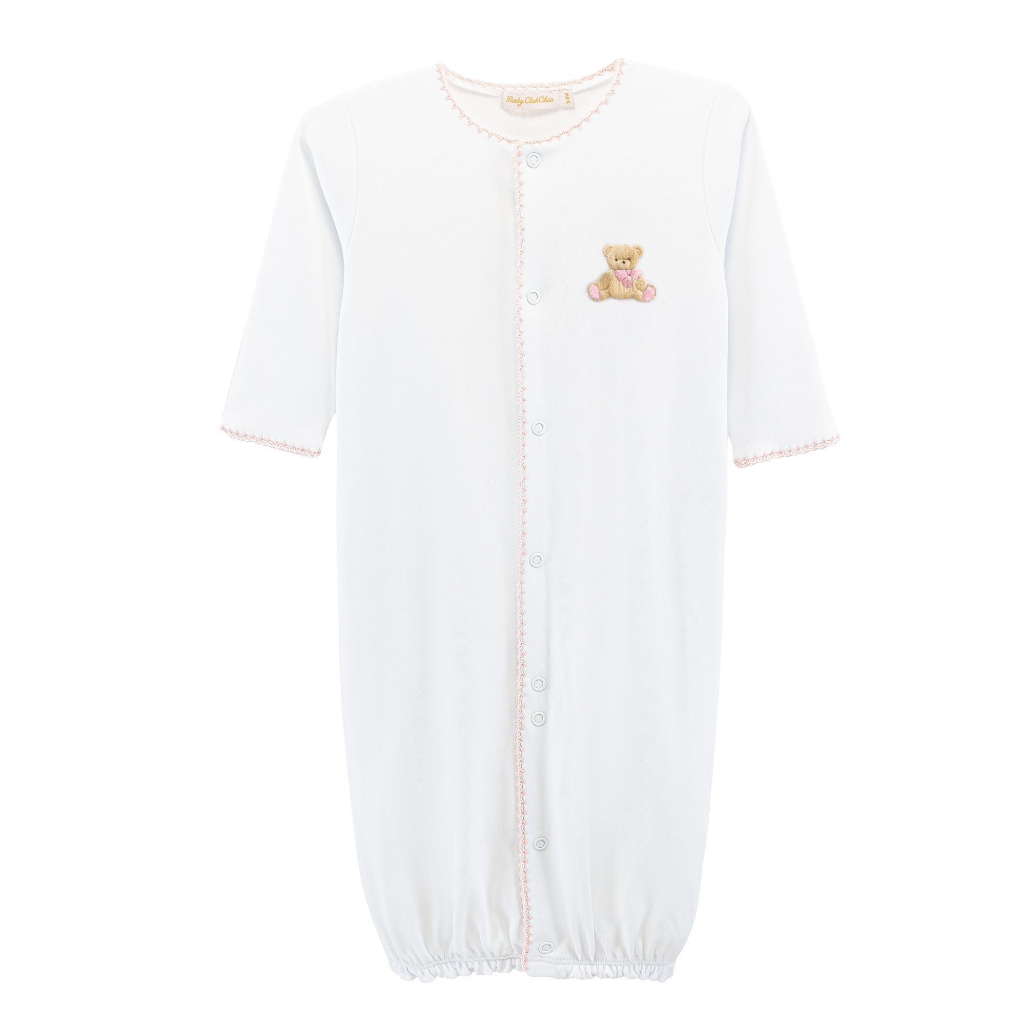 Baby Club Chic Toys Pink Embroidered Converter Gown