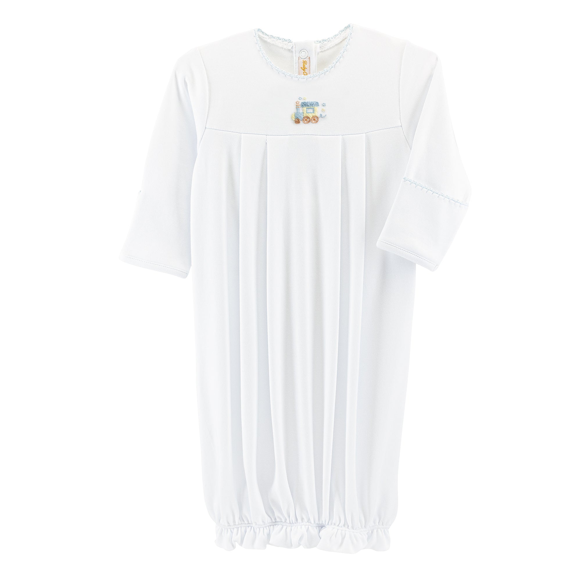 Baby Club Chic Little Train Embroidered Gown