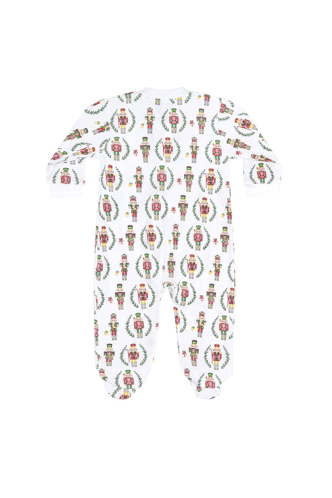 Nella Pima Christmas Nutcrackers Print Zipper Footie