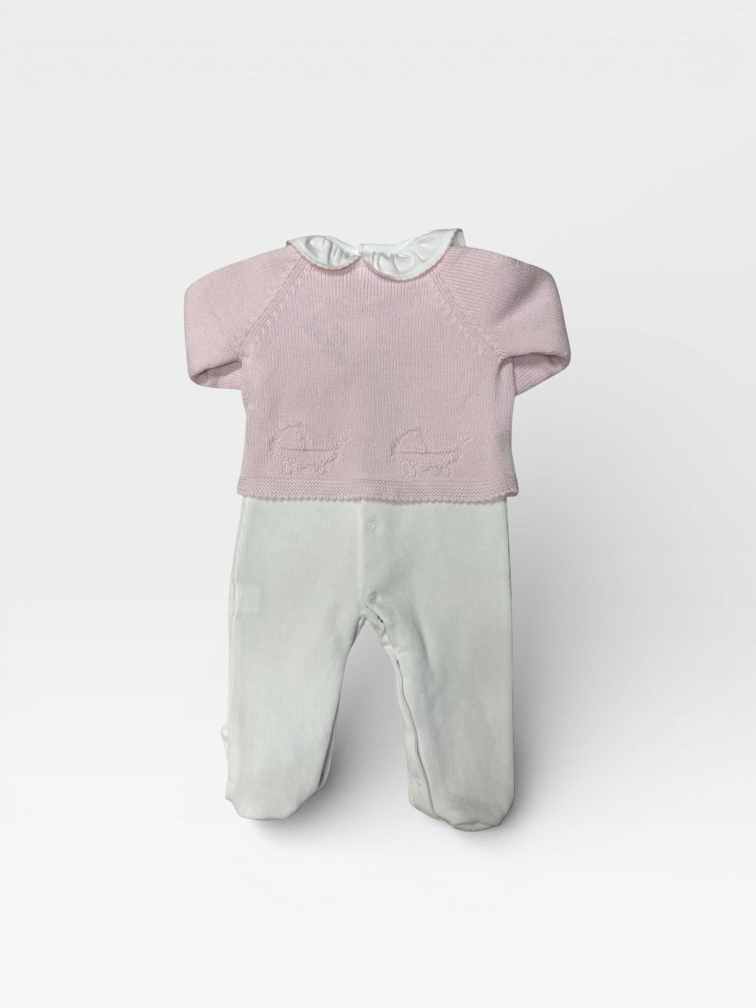 Mi Lucero Pima Footie with Pram Embroidery