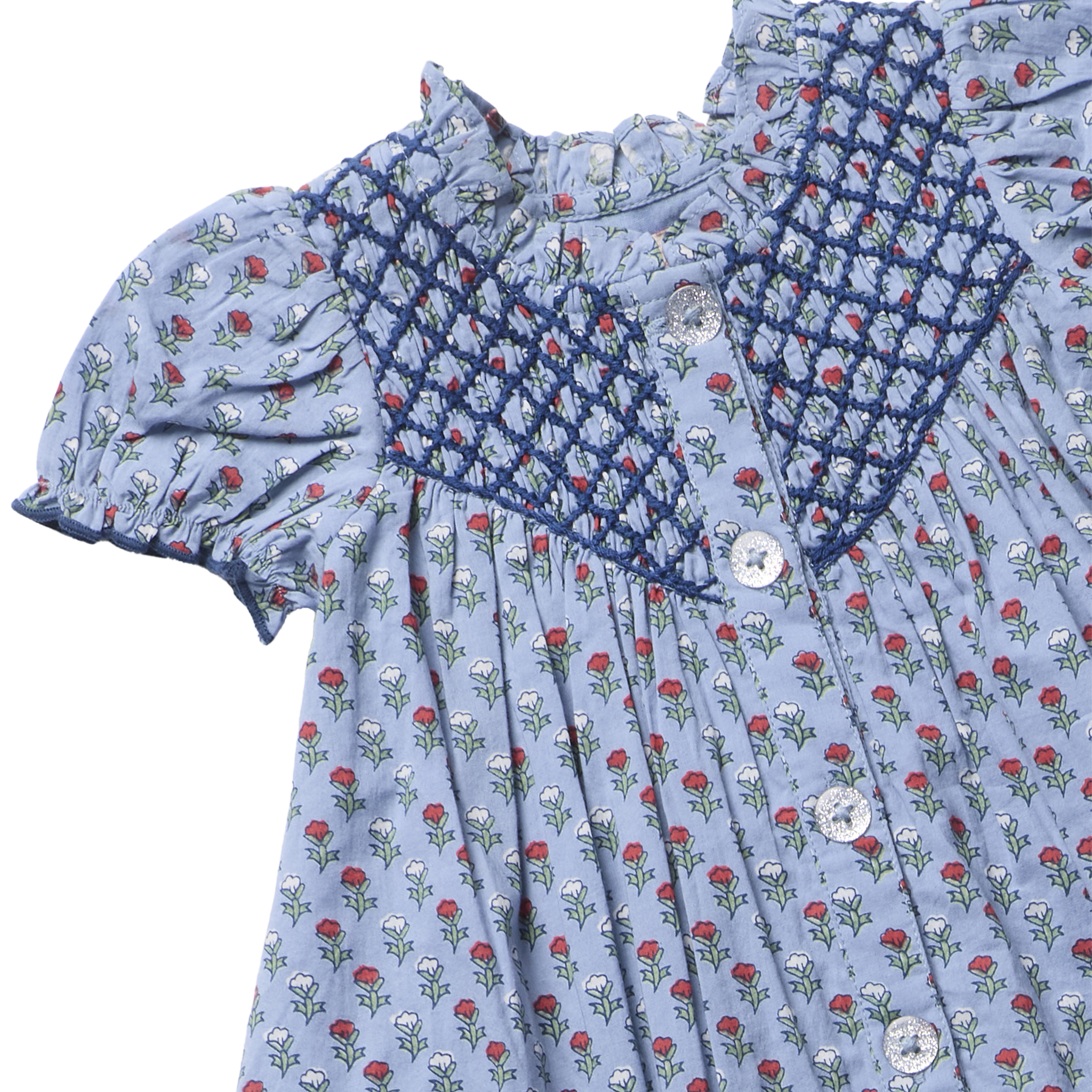 Pink Chicken Lucia Dress, Light Blue Carnation
