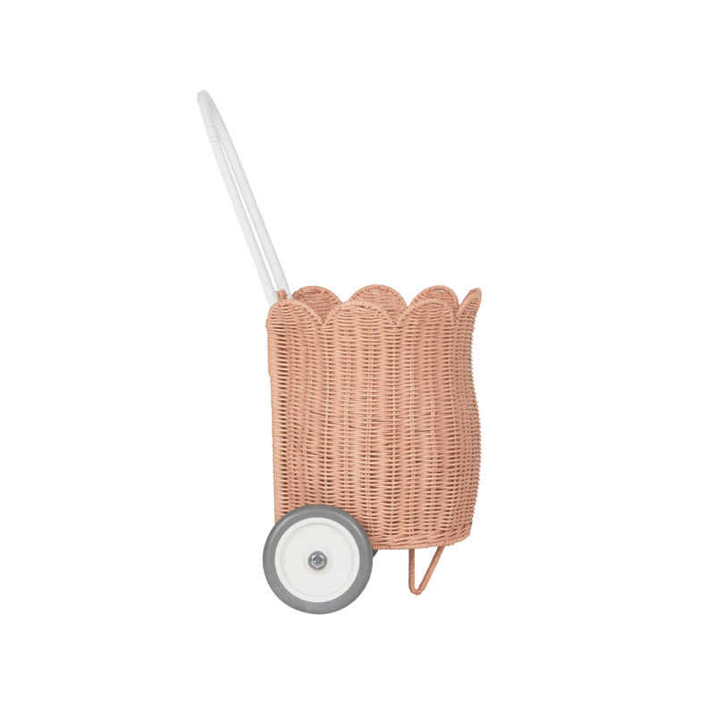 Olli Ella Rattan Petal Luggy, Seashell Pink
