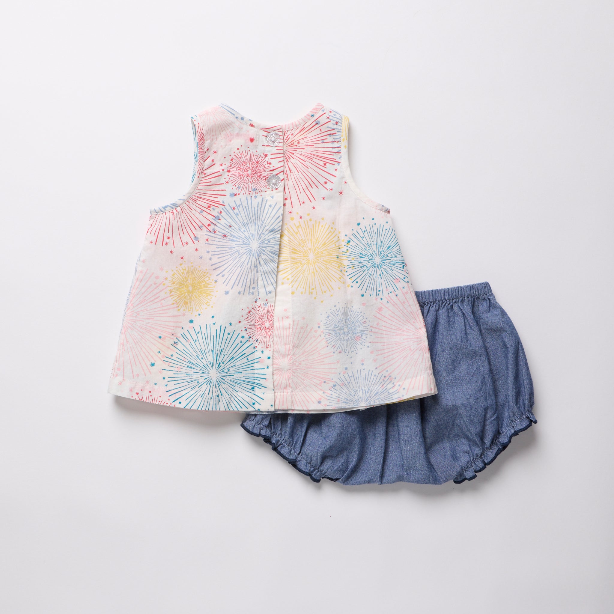 Pink Chicken Jaipur Bloomer Set, Fireworks
