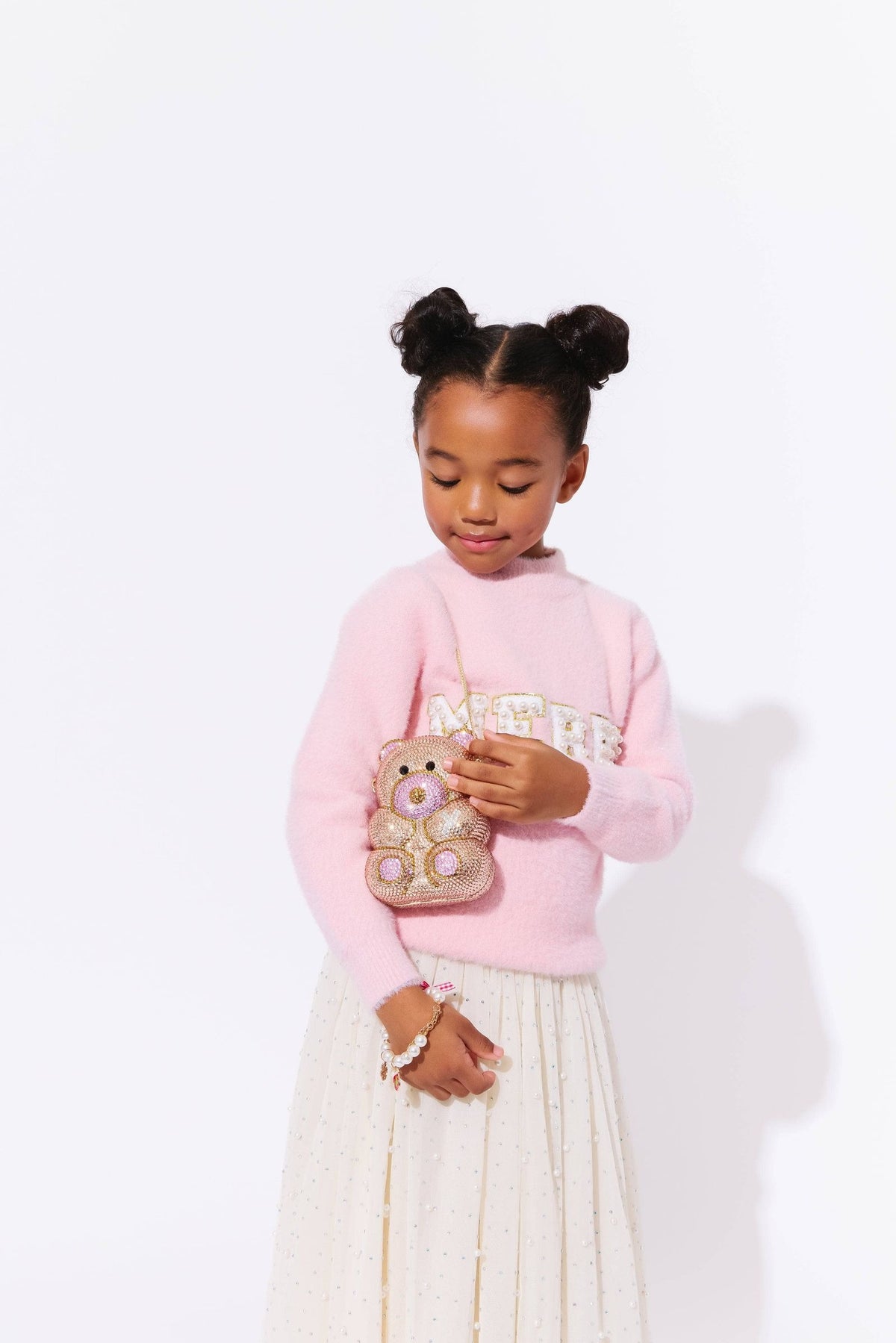Lola & The Boys Pink Merry Pearl Sweatshirt