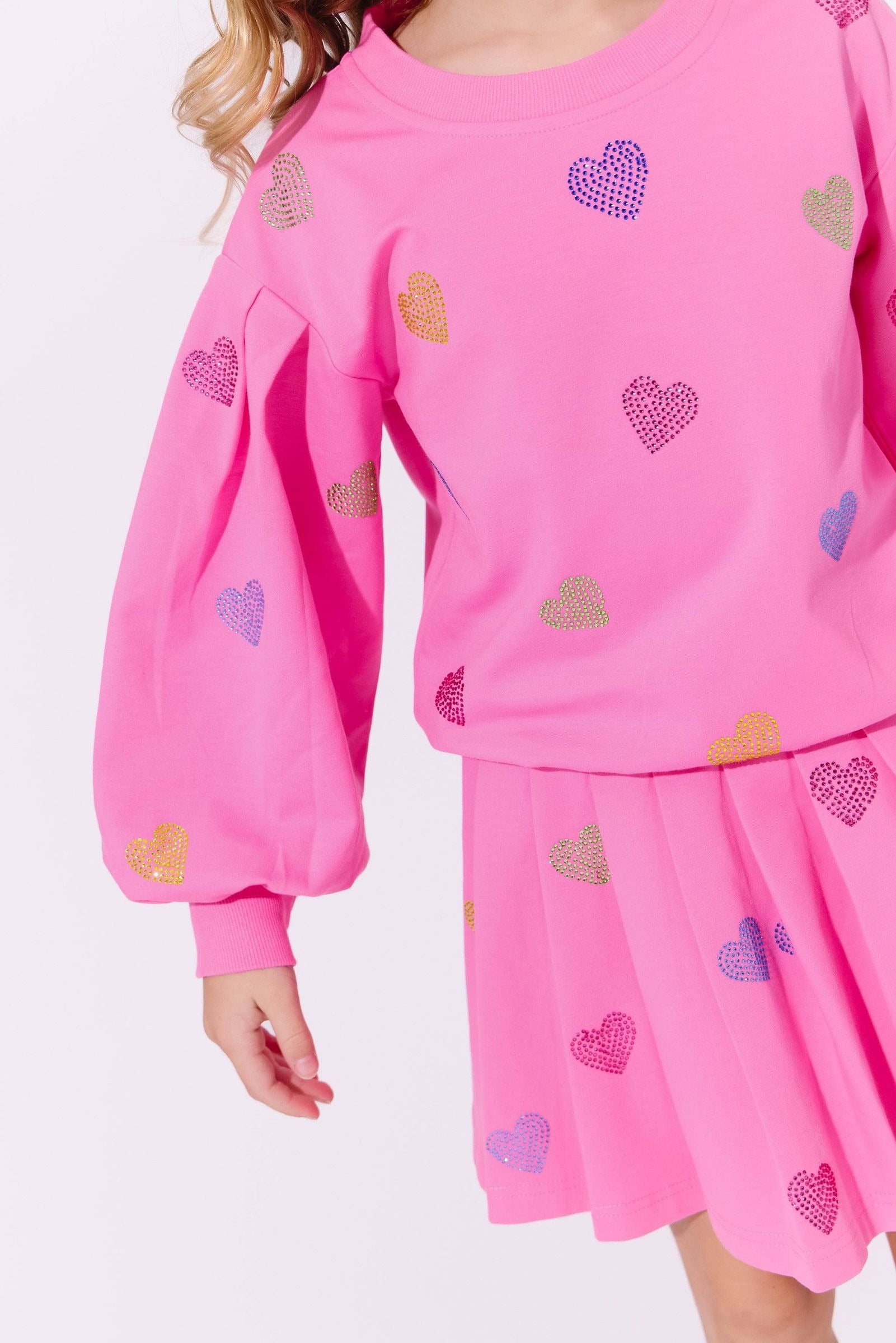 Lola & The Boys Pink Sparkle Hearts Set