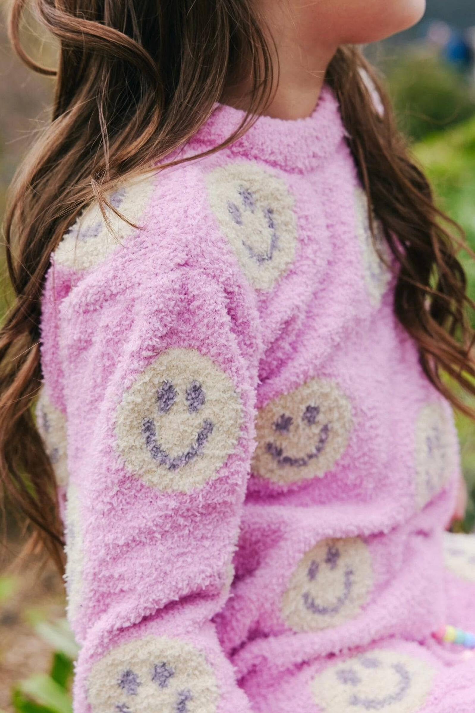 Lola & The Boys Pinky Fuzzy Smiley Emoji Set