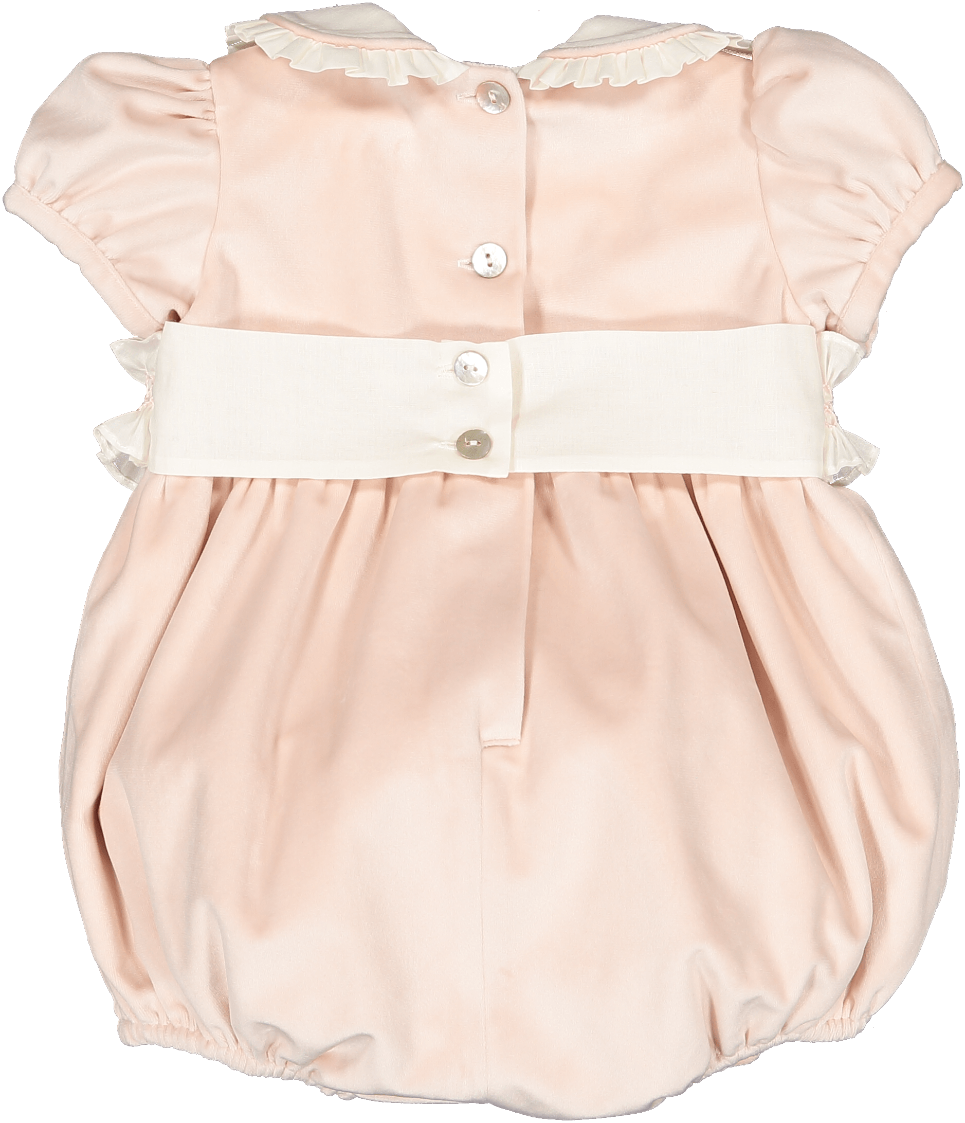 Sal & Pimenta Powder Pink Velvet Romper 6M