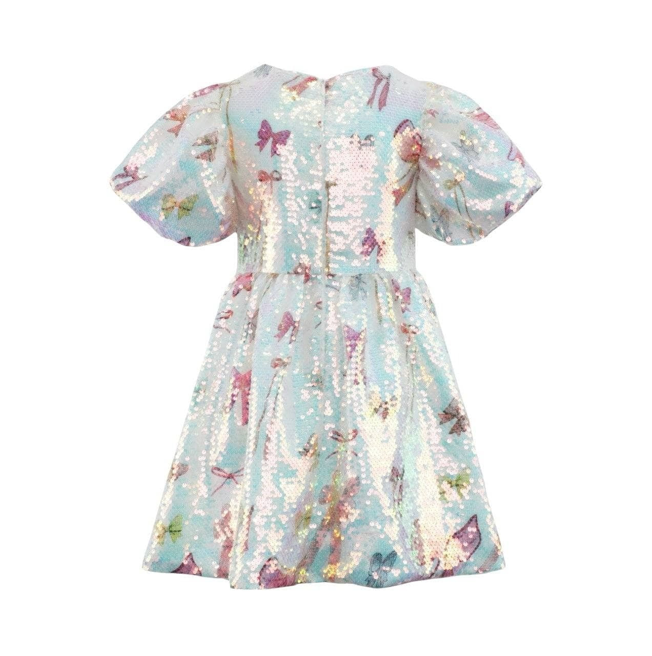 Lola & The Boys Pretty Bows Sequin Dress