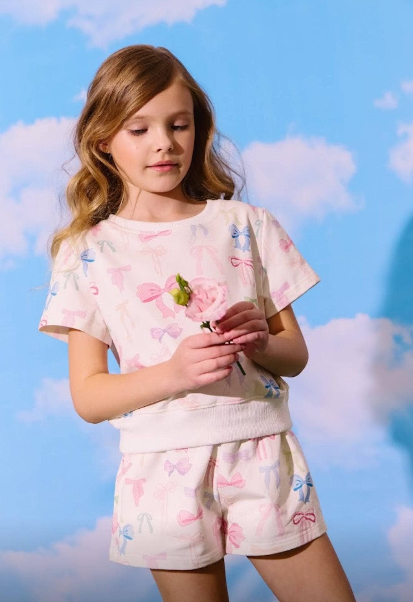 Lola & The Boys Pretty Bows Summer Short Set