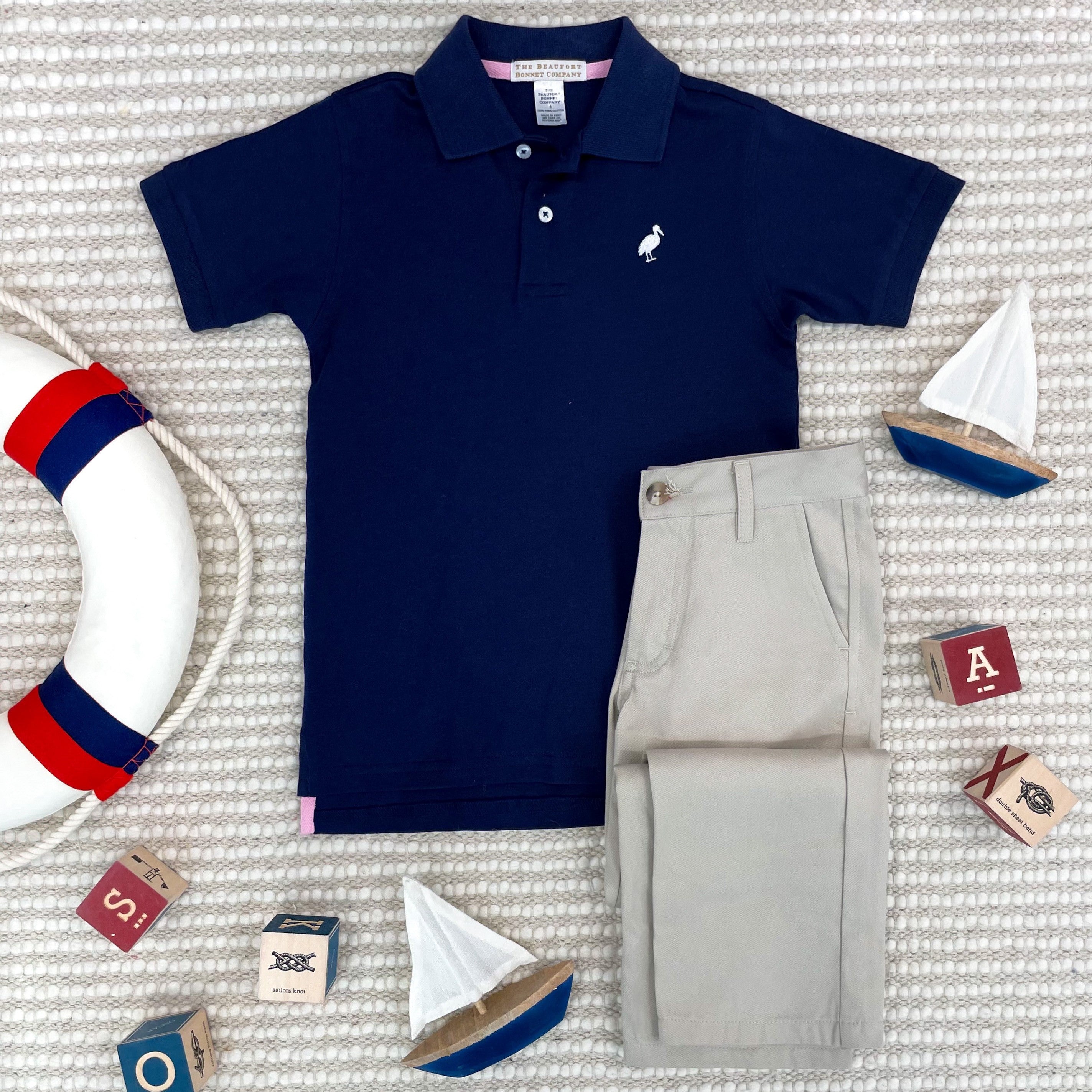 Beaufort Bonnet Prim & Proper Polo, Nantucket Navy