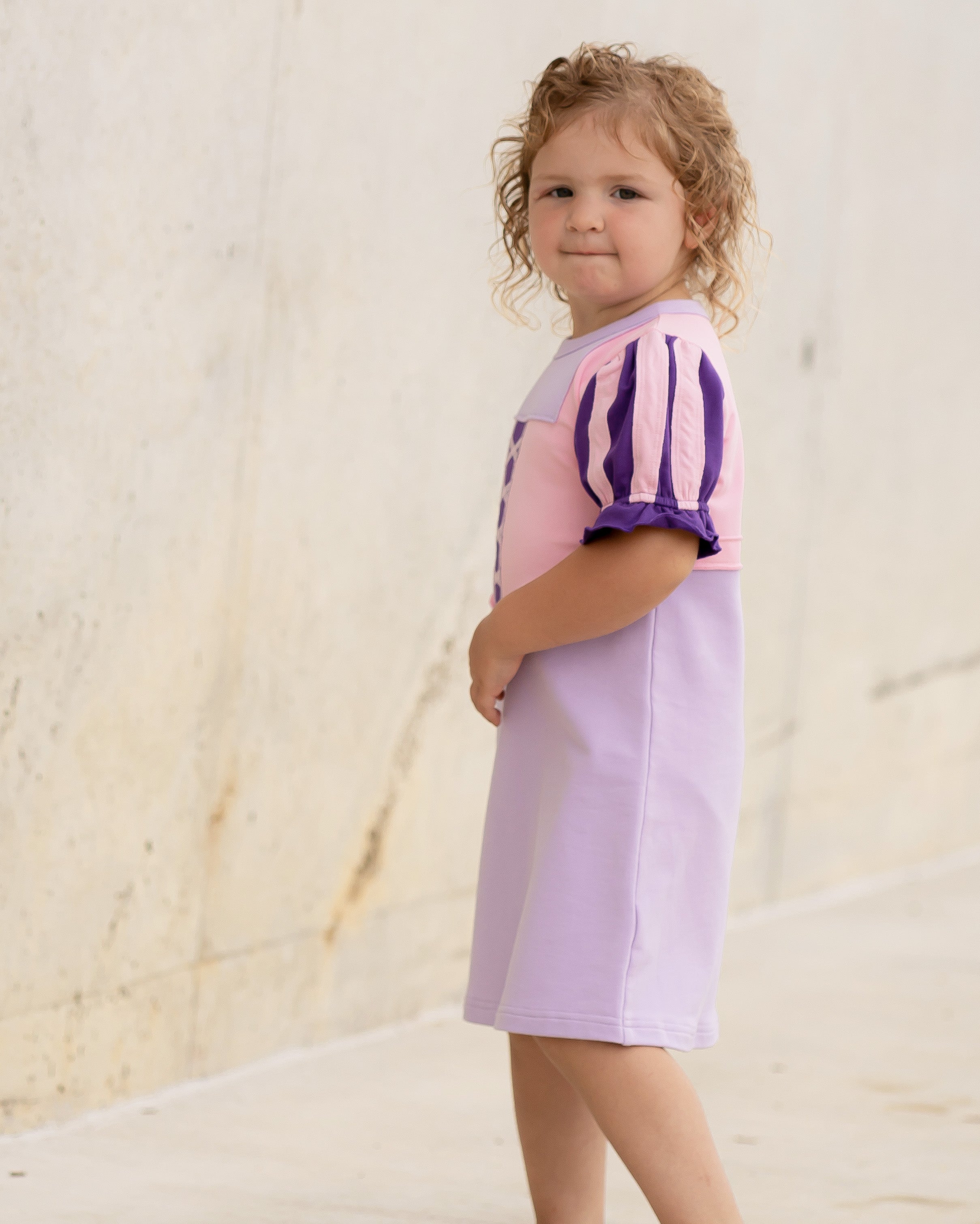 Yellow Lamb Princess Playtime Purple Dress