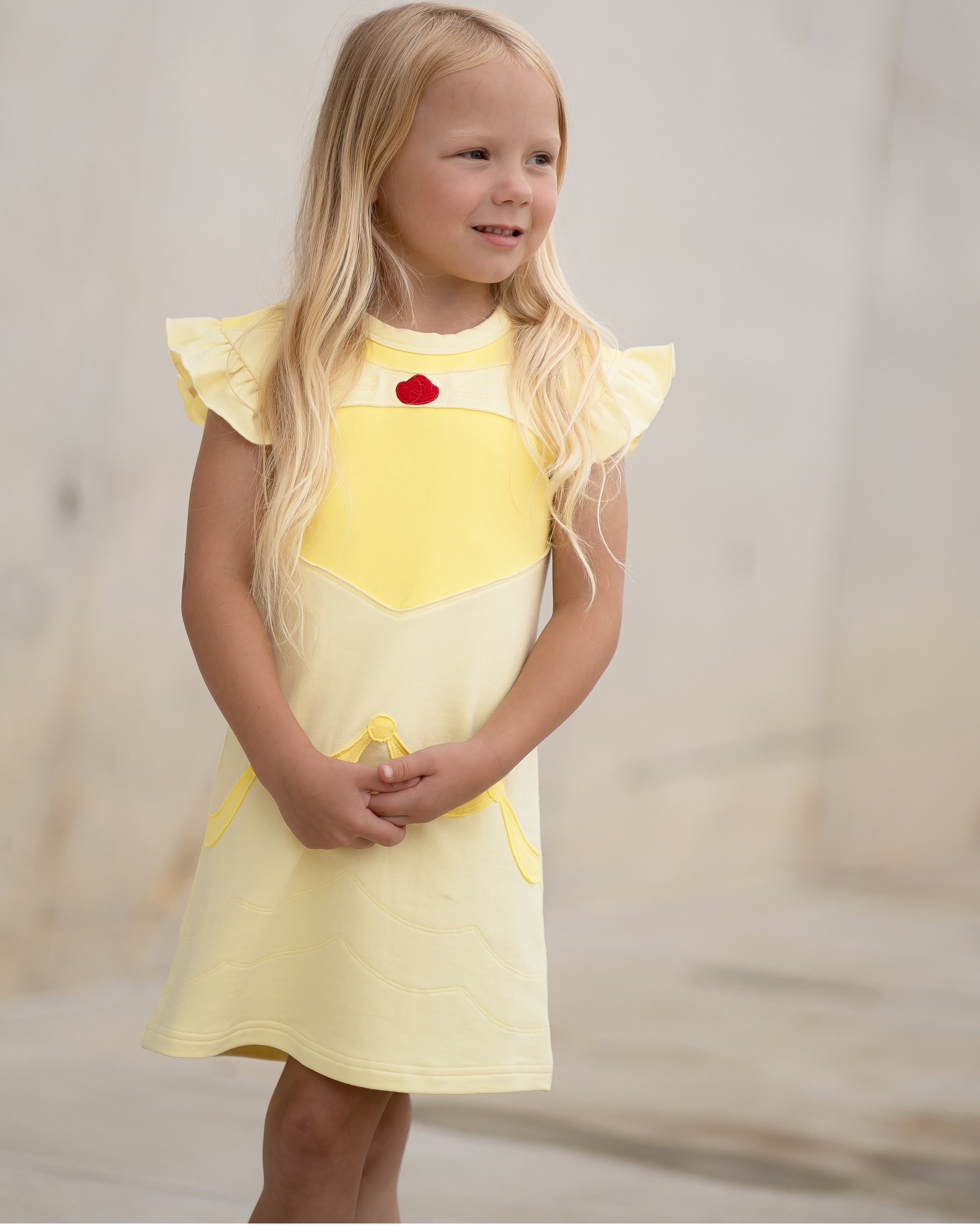 Yellow Lamb Princess Playtime Rose Dress