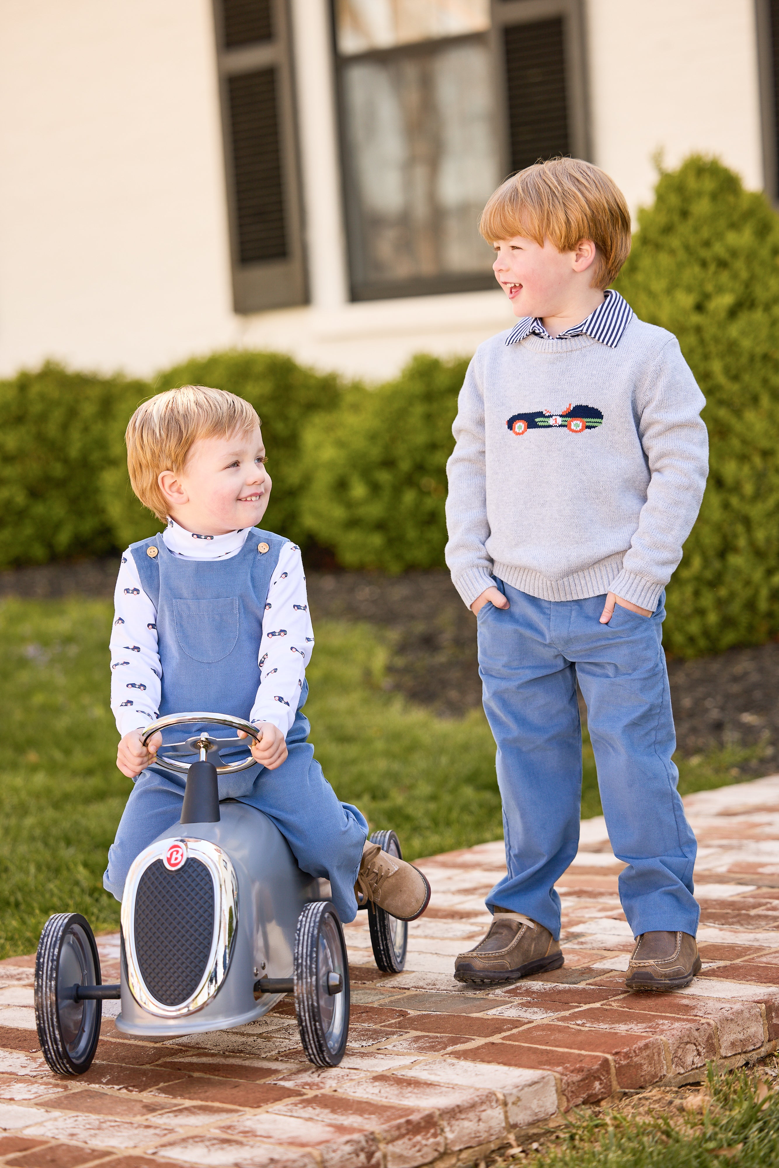 Little English Campbell Overall, Stormy Blue Corduroy