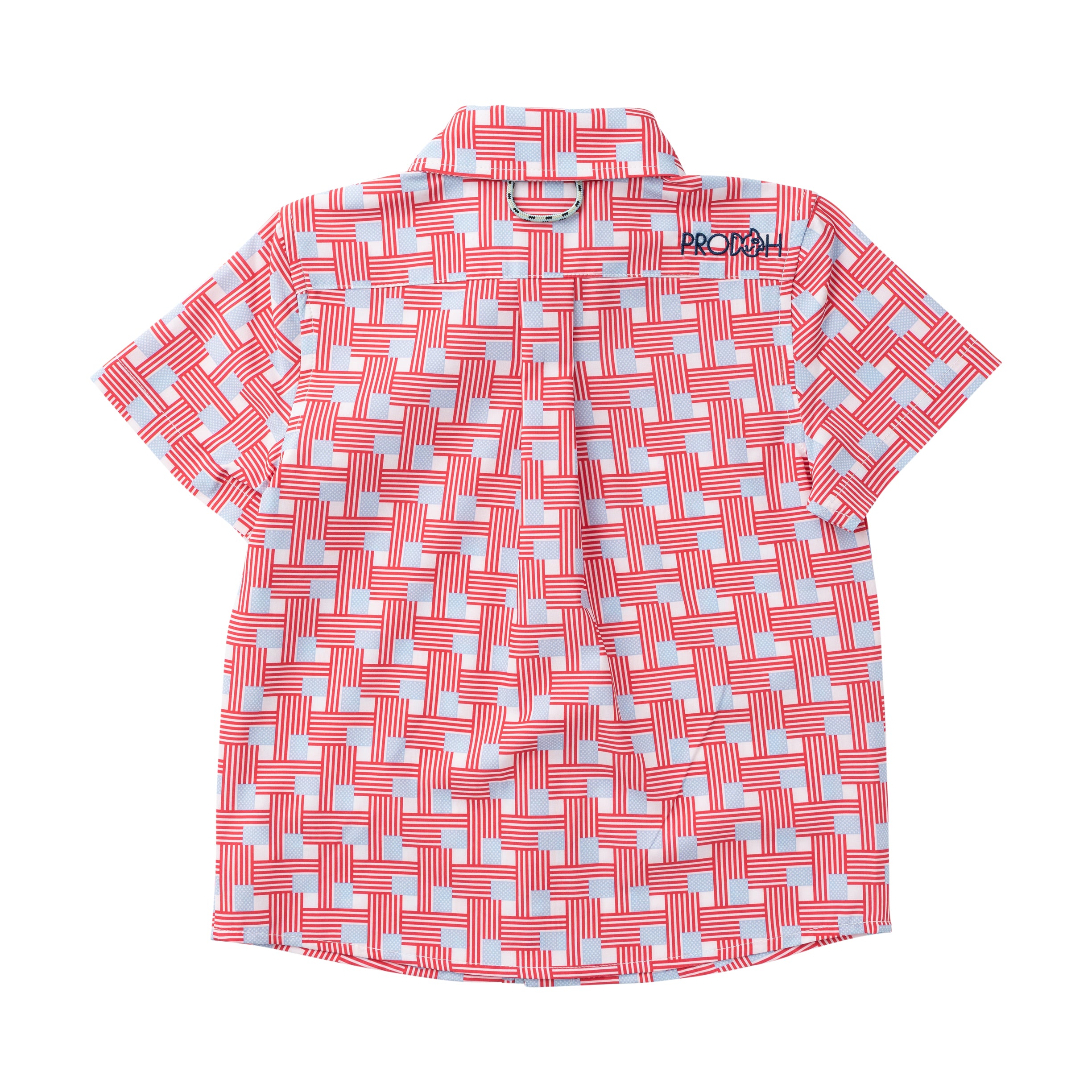 Prodoh Button Down Shirt, American Flag Plaid