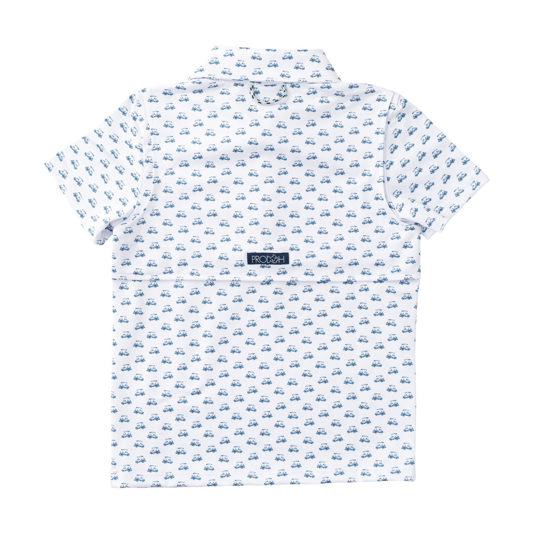 Prodoh Pro Performance Polo, Golf Cart Print