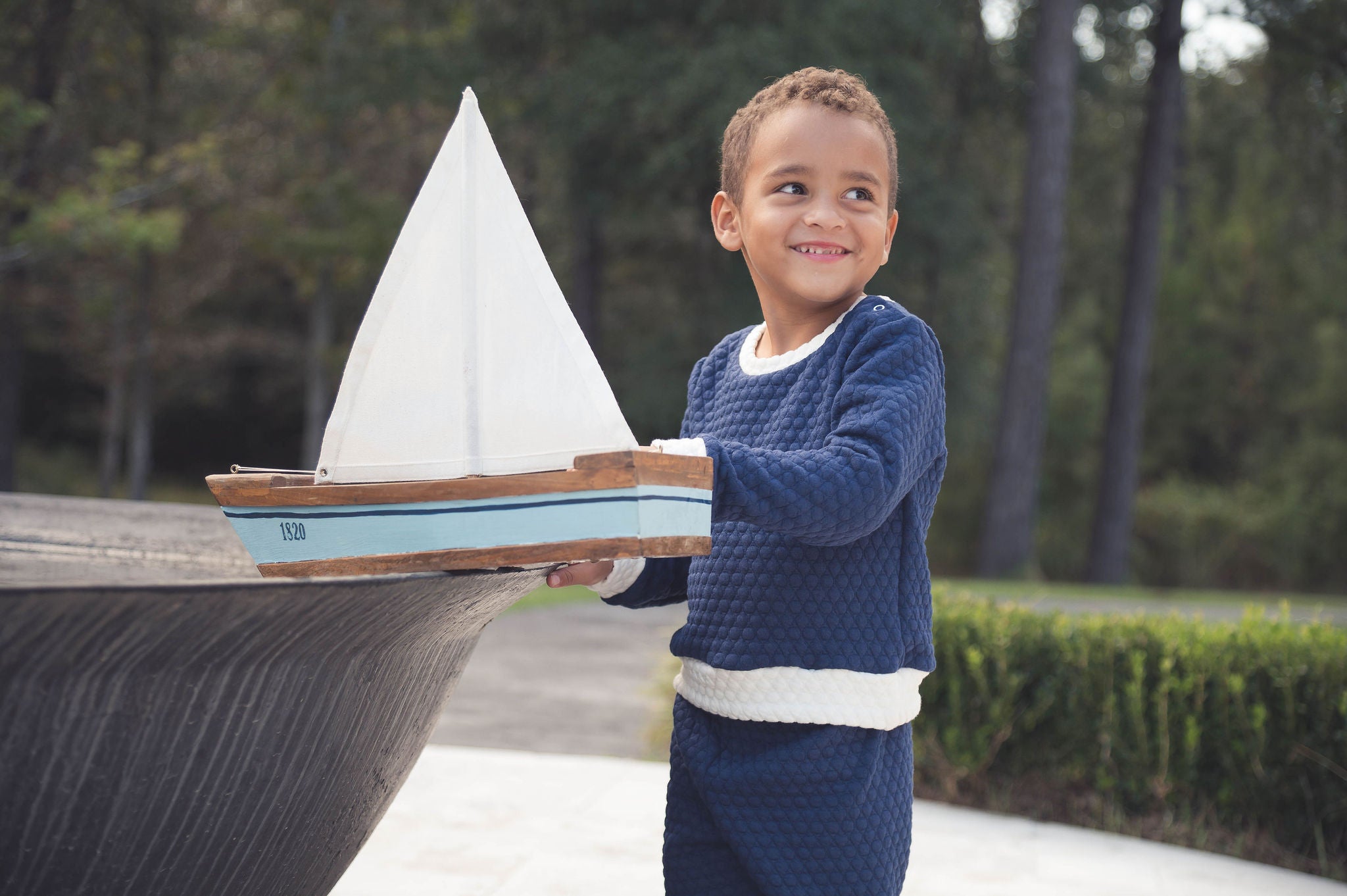 Lullaby Set Quincy Quilted Play Set, Newton Navy