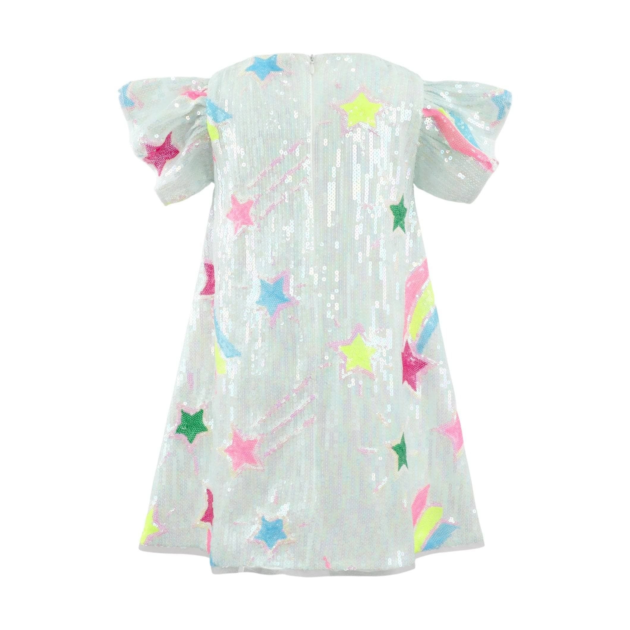Lola & The Boys Rainbow Shooting Star Sequin Dress