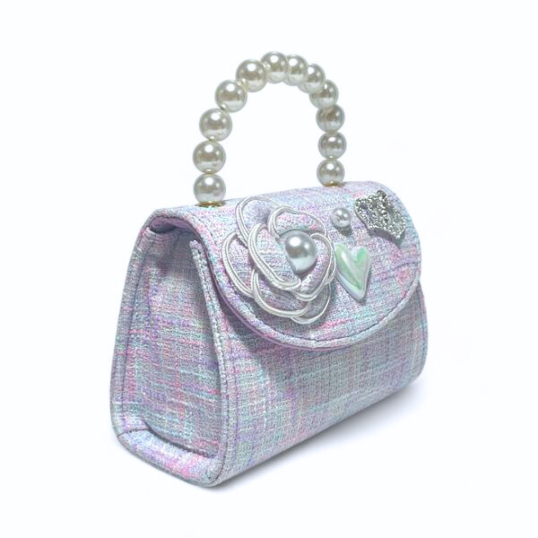 Doe A Dear Floral Decor Tweed Purse