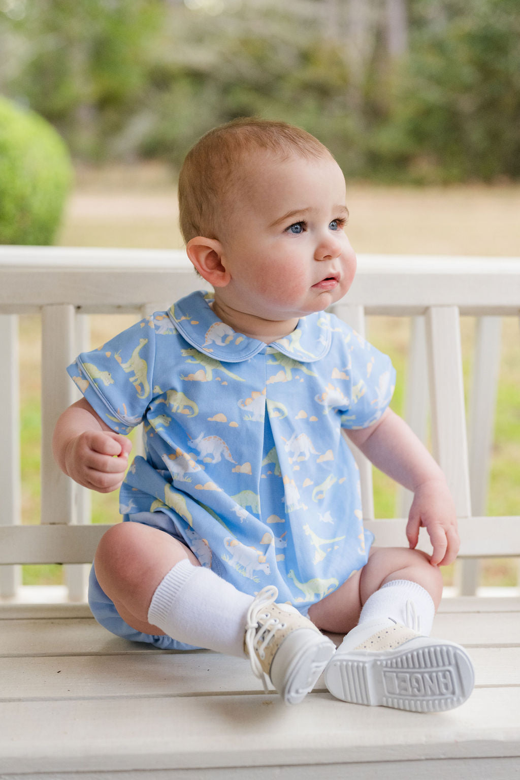 James & Lottie Rory Diaper Set, Dinosaur Knit