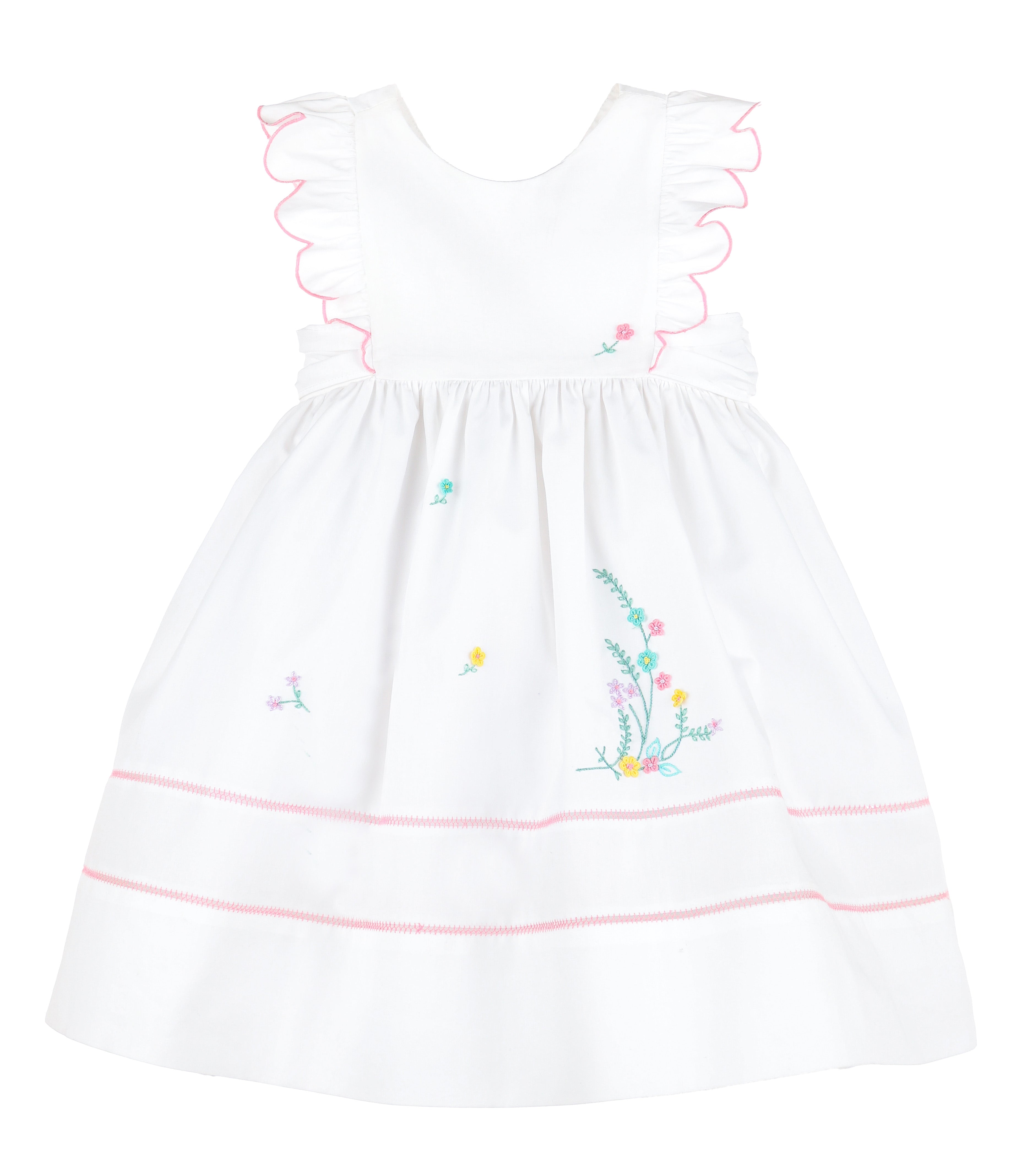 Sophie & Lucas Sunny Spring Broderie Dress, White