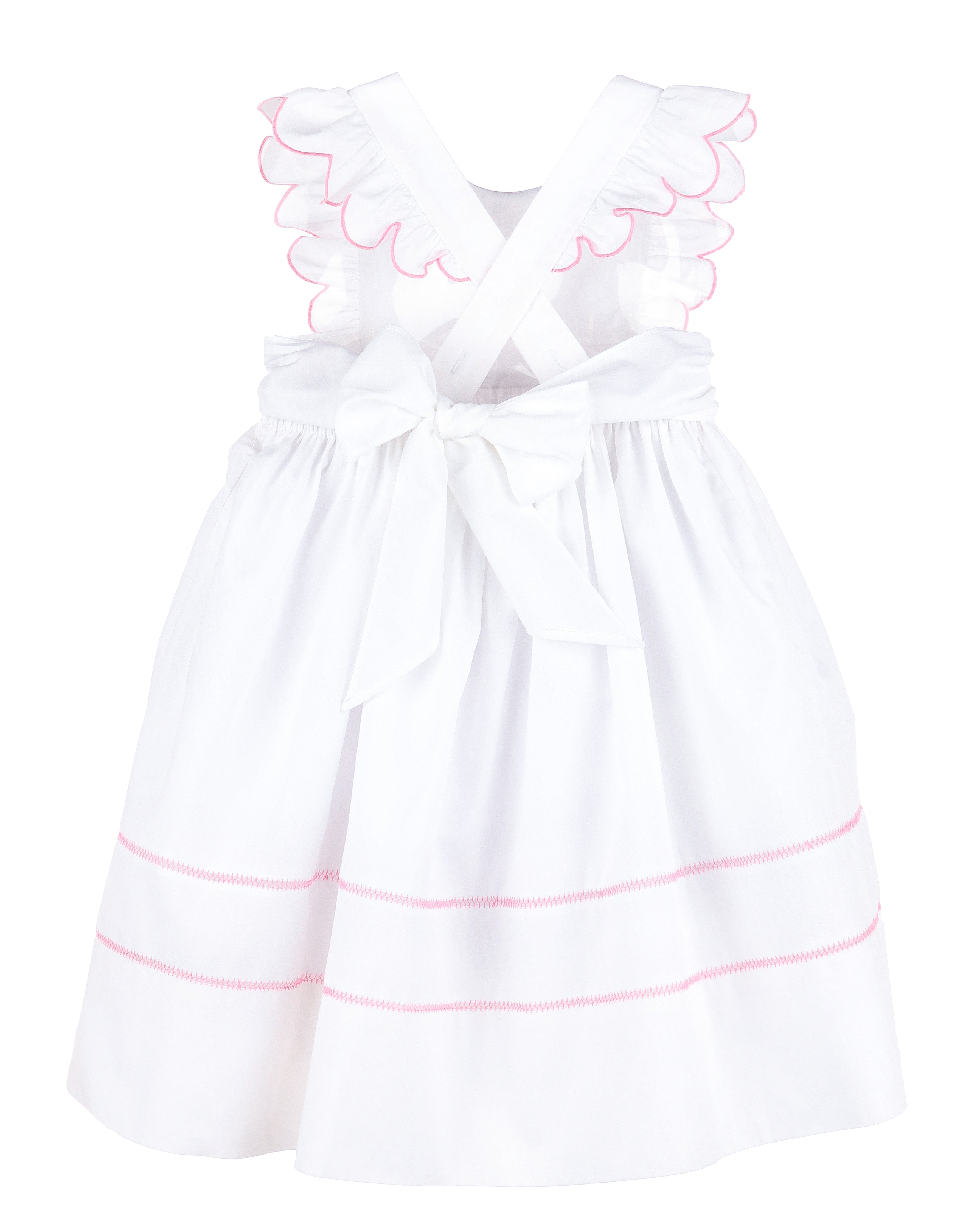 Sophie & Lucas Sunny Spring Broderie Dress, White