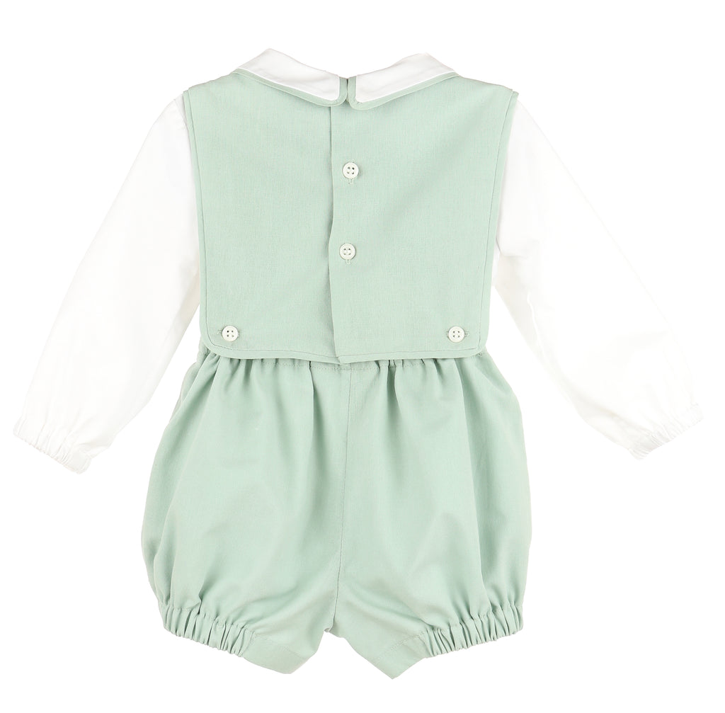 Sophie & Lucas Poplin Classic's OG Overall Set, Green